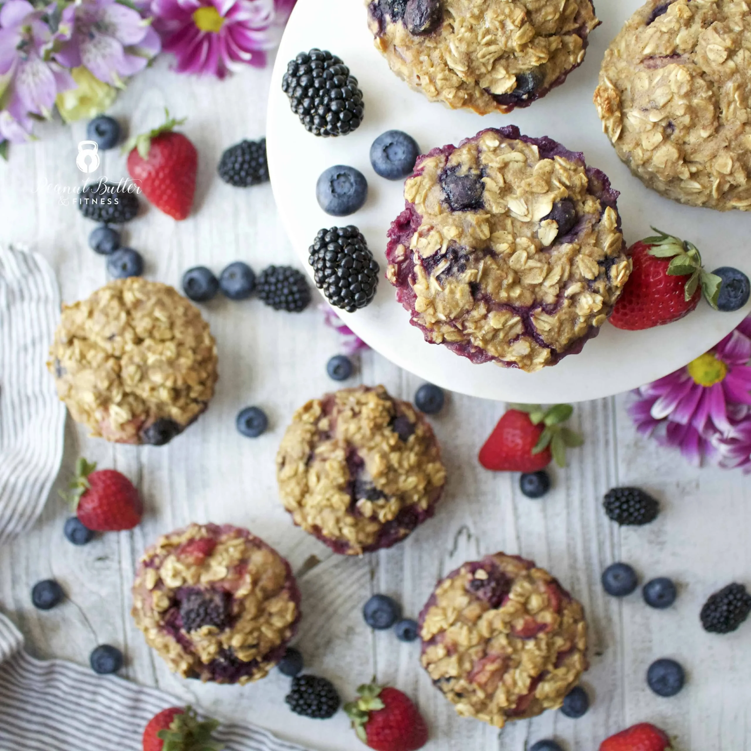 Summer Berry Oatmeal Muffins