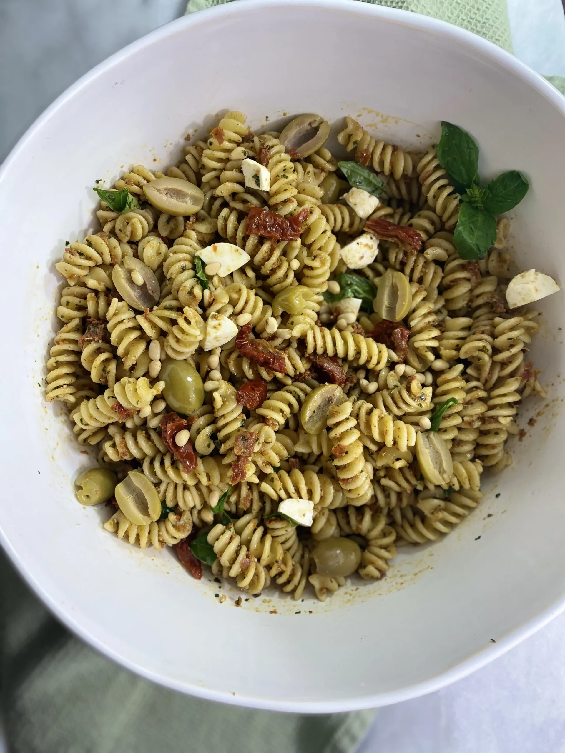 Sun Dried Tomato Pesto Pasta Salad