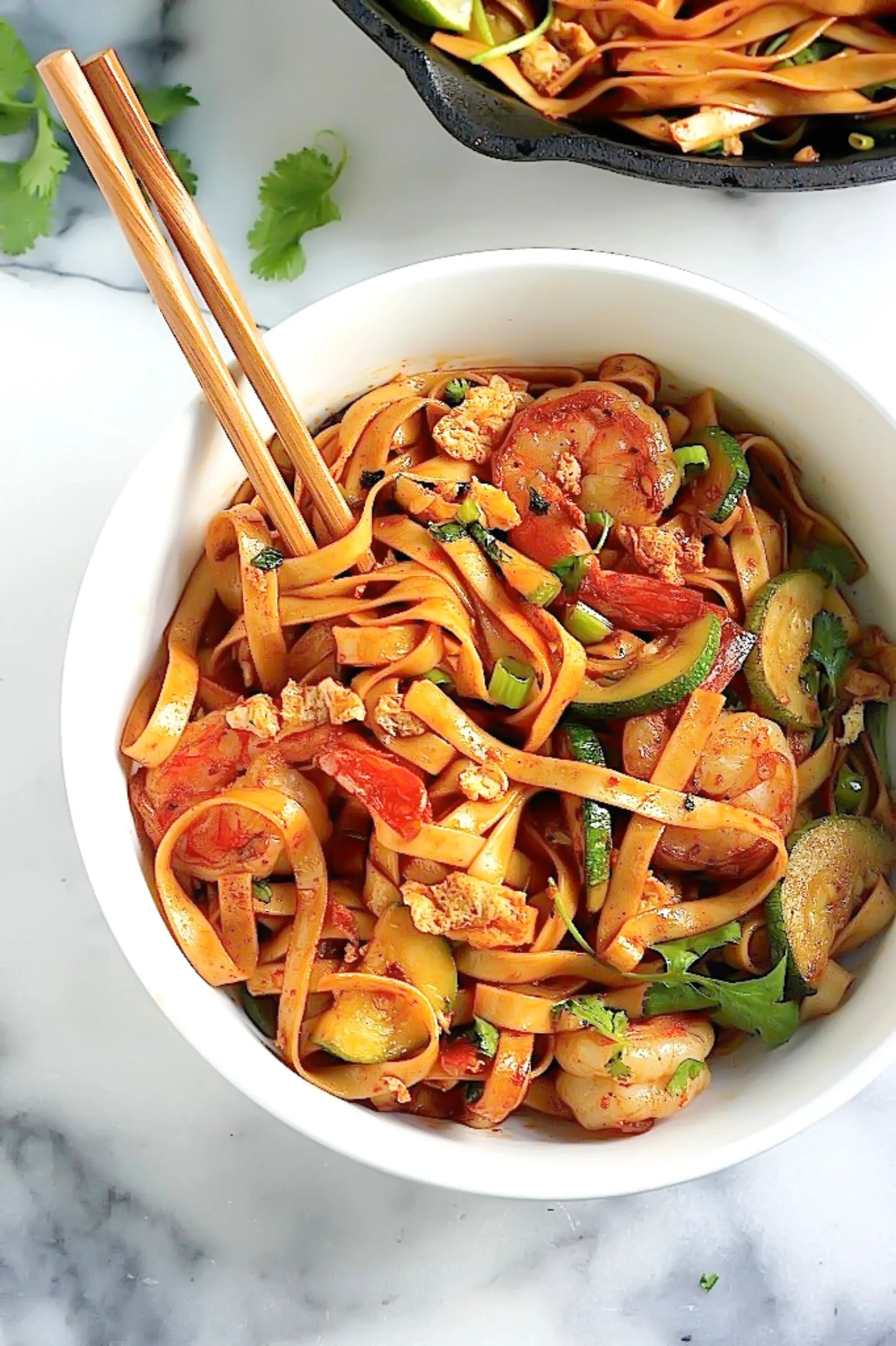 Sunday Suppers Spicy Sriracha Shrimp Zucchini Lo Mein