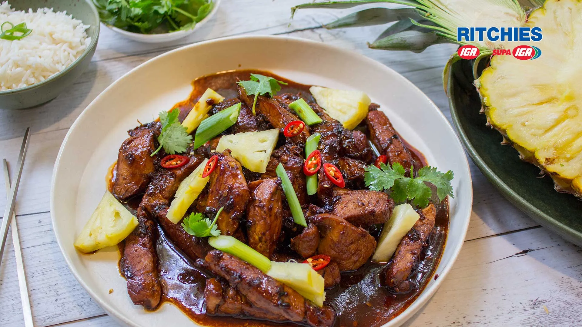 Sweet Chili Pineapple Pork Stir Fry