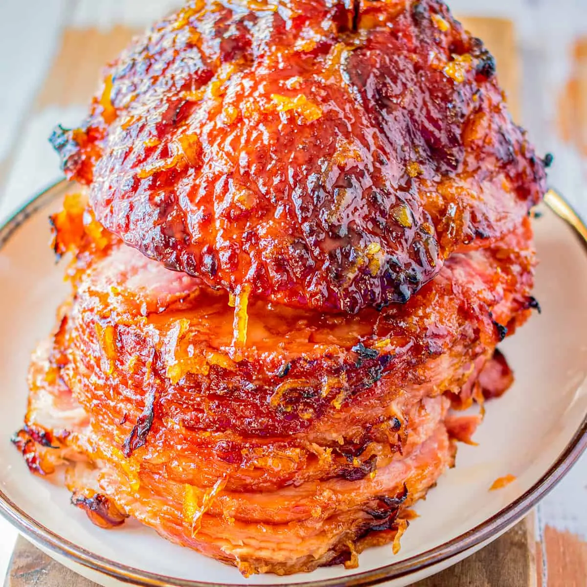 Sweet Orange Glazed Baked Ham