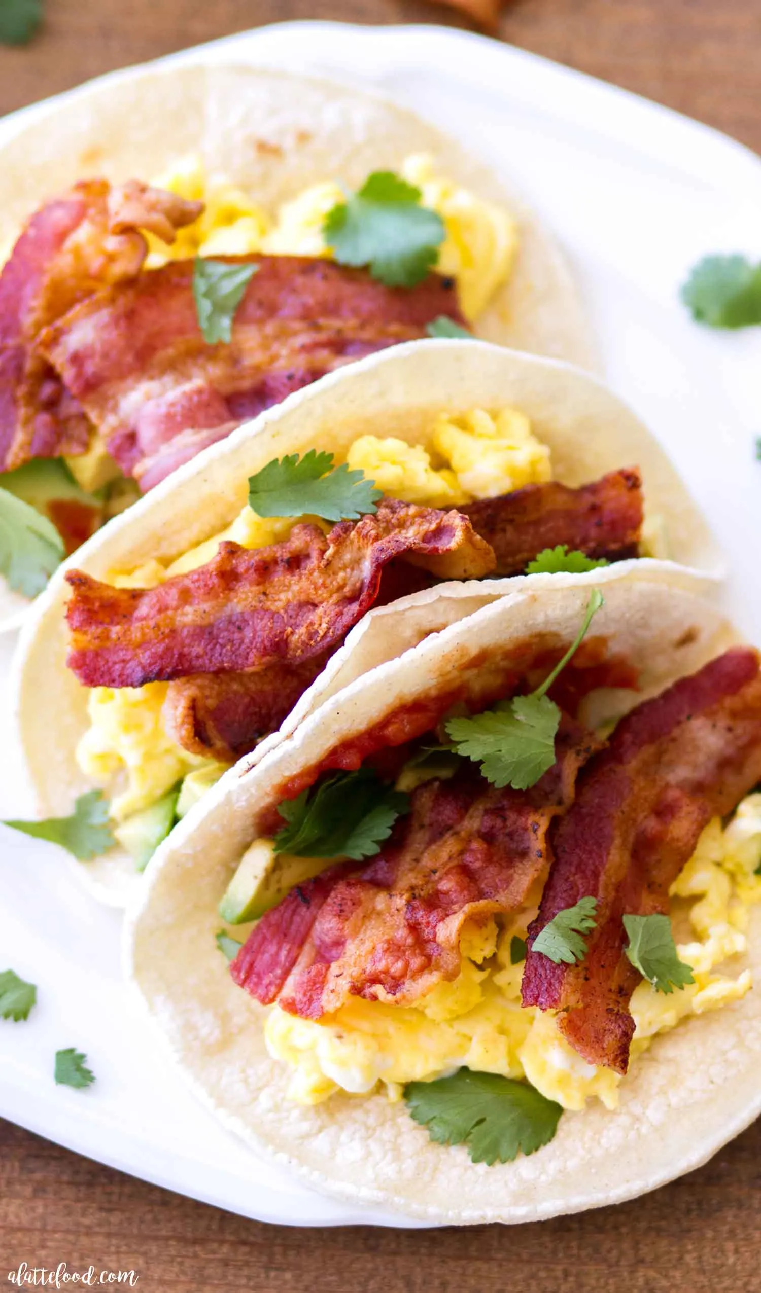Sweet Potato Bacon and Egg Breakfast Tacos