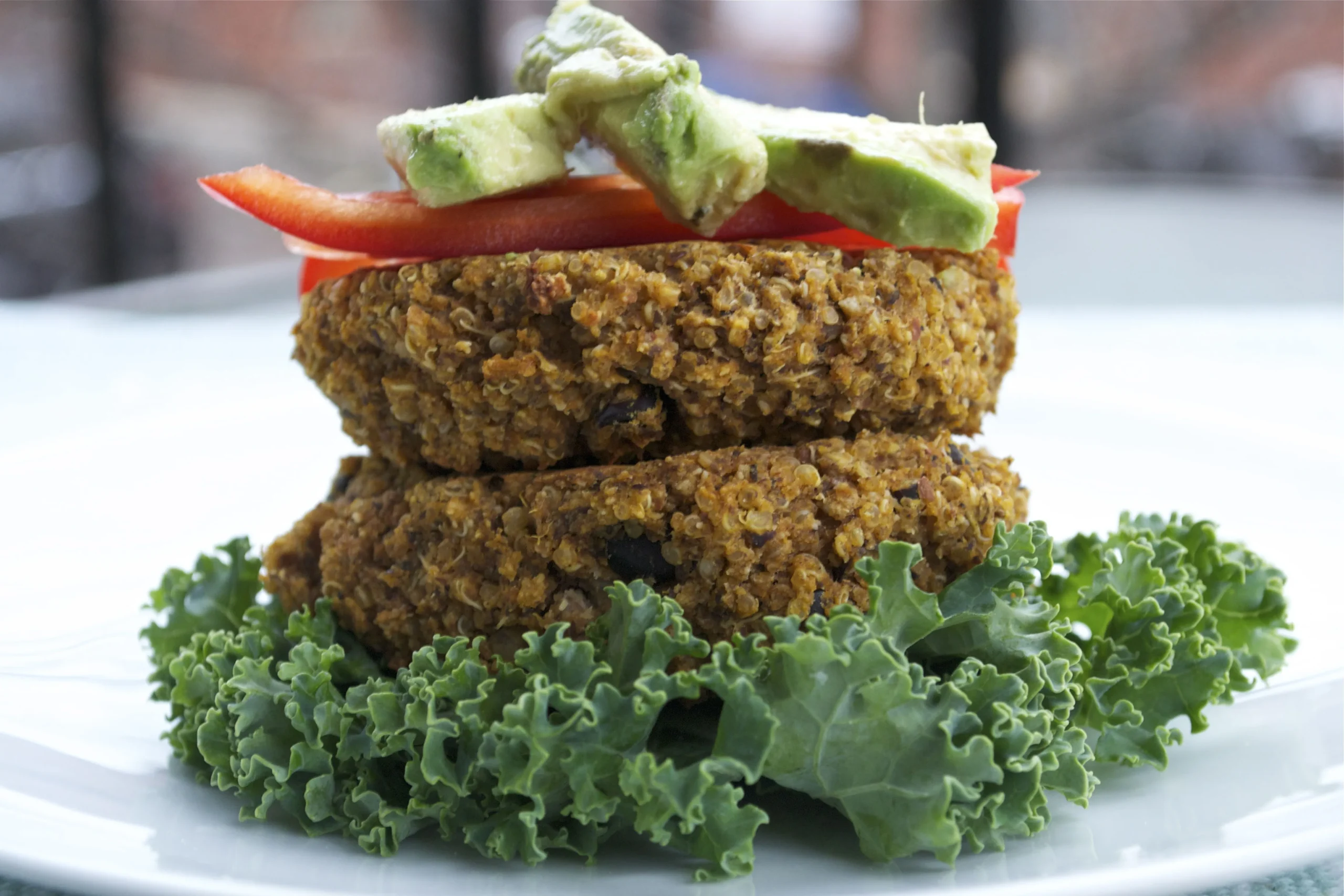 Sweet Potato Black Bean Burger Quinoa