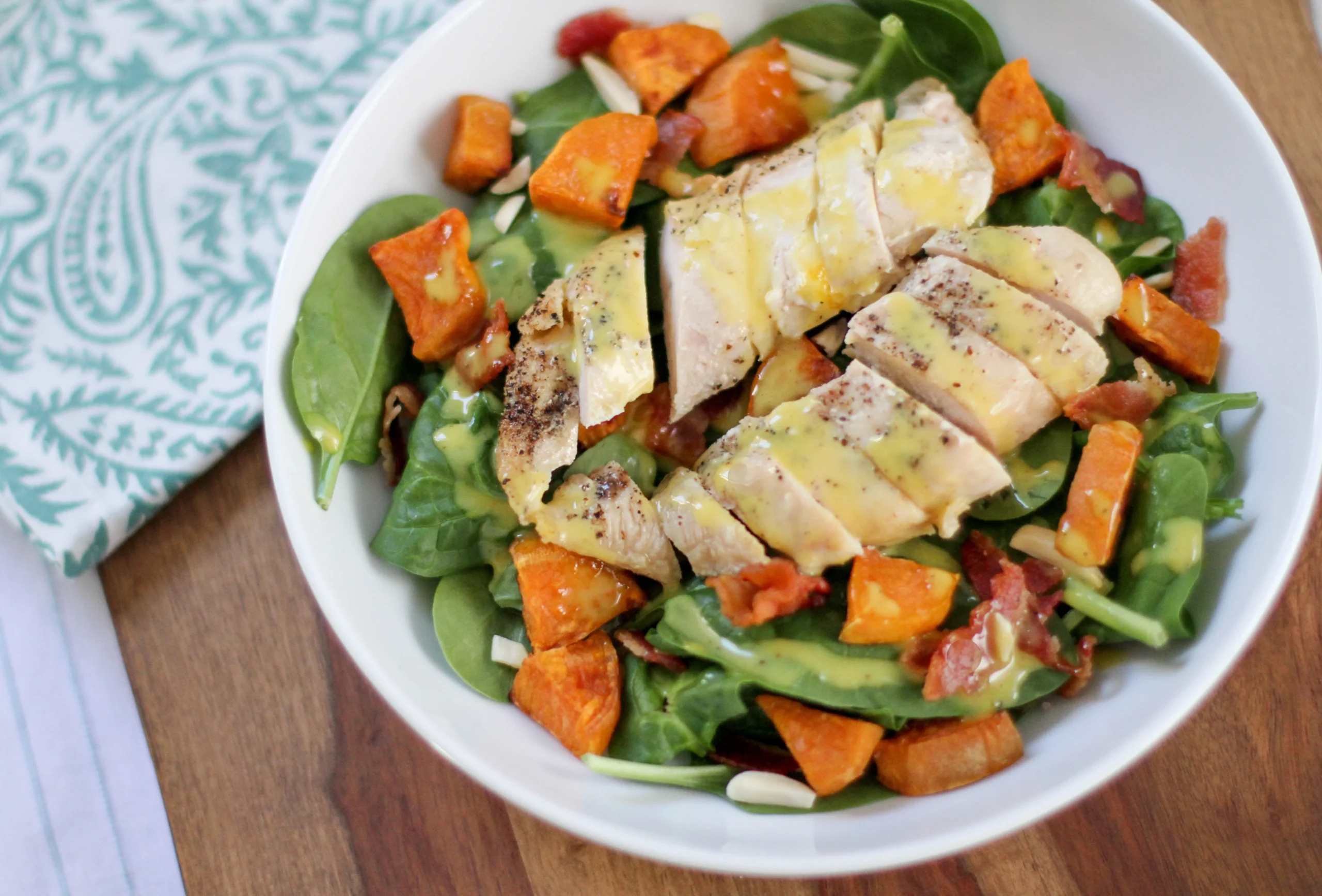 Sweet Potato, Chicken, and Cheddar Salad