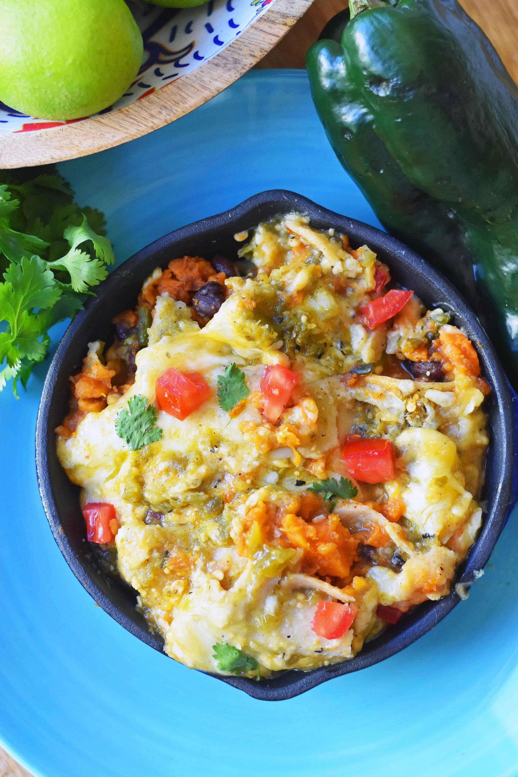 Sweet Potato Poblano Enchiladas