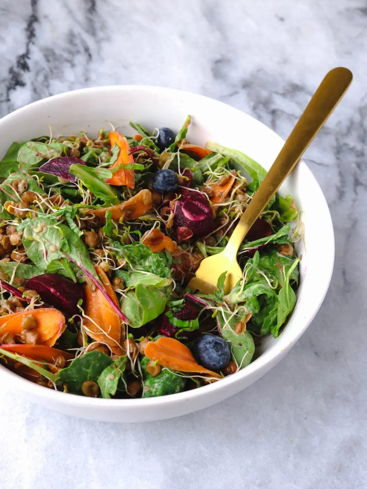 Tangy Beet Salad with Avocado Dressing