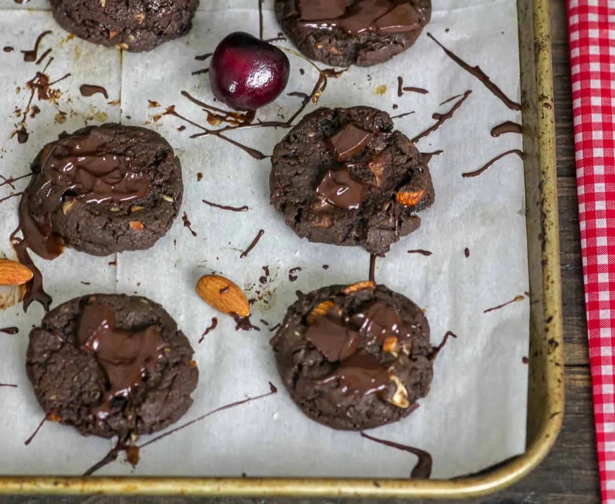 Tart Cherry Almond Chocolate Cookies Kathleen King Remixed