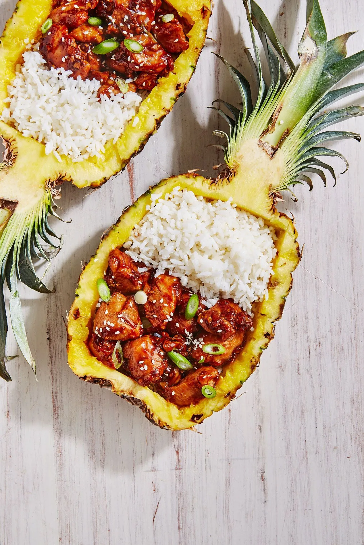 Teriyaki Chicken Pineapple Bowls