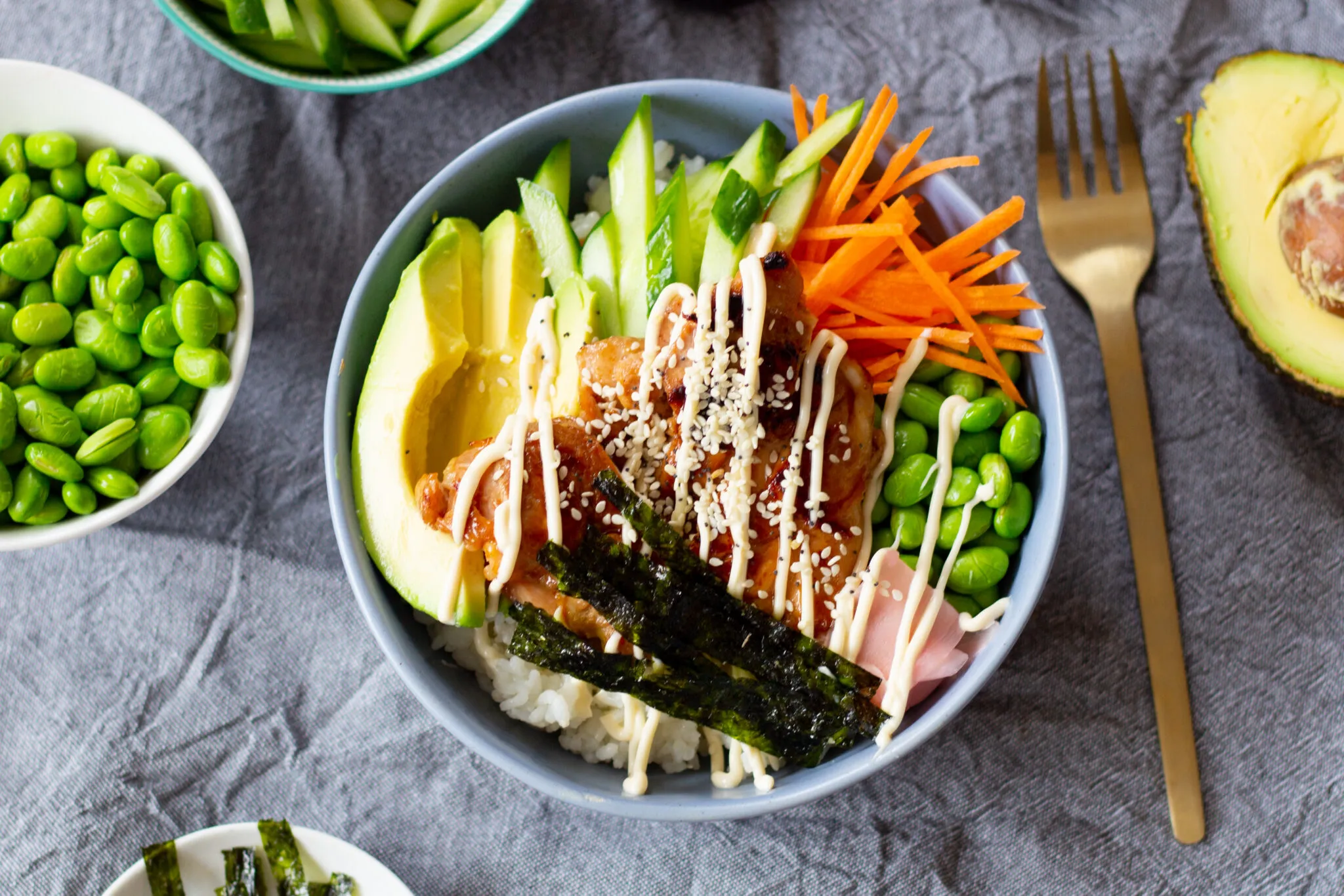 Teriyaki Chicken Sushi Bowl