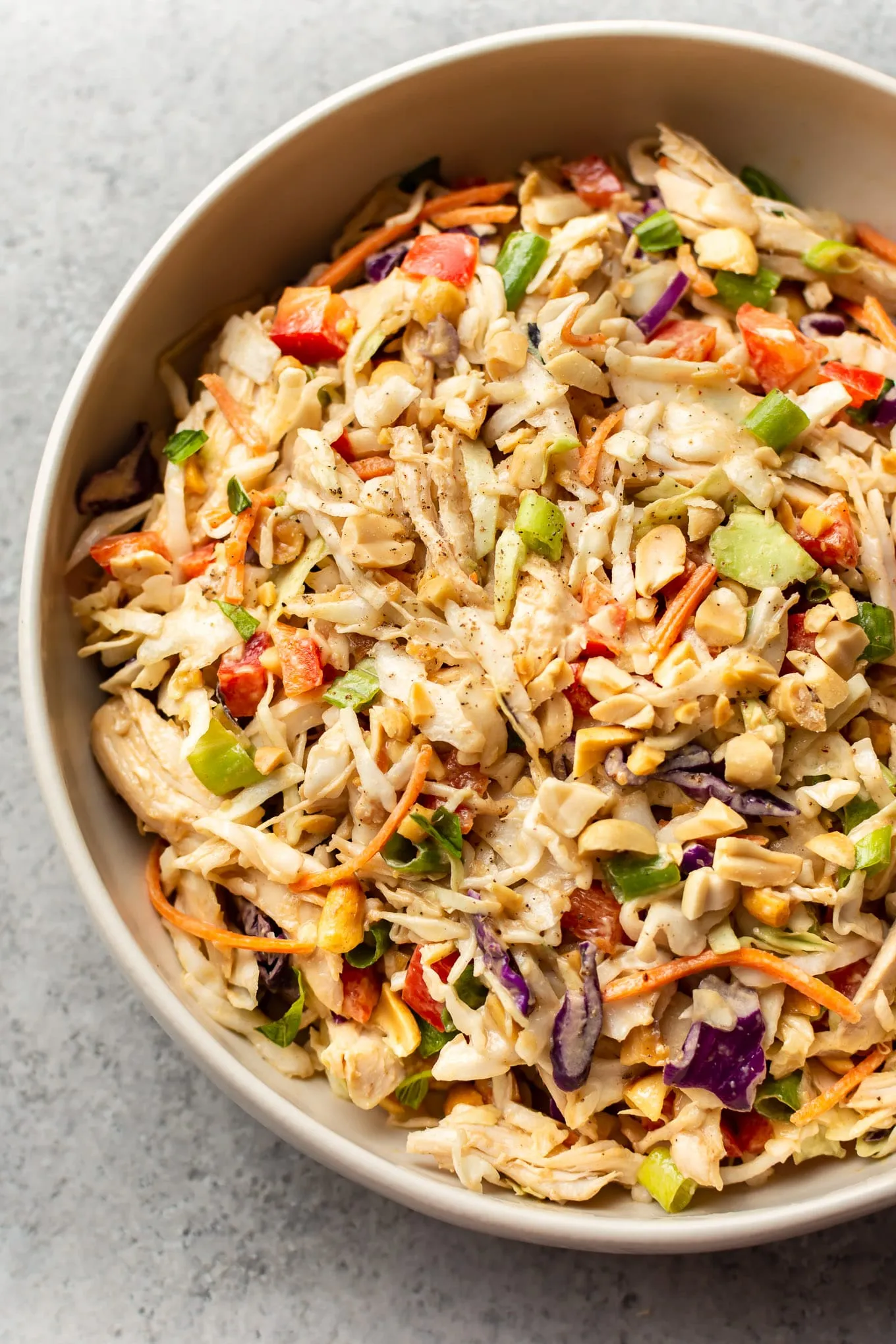 Thai Chicken Salad with Zesty Peanut Dressing