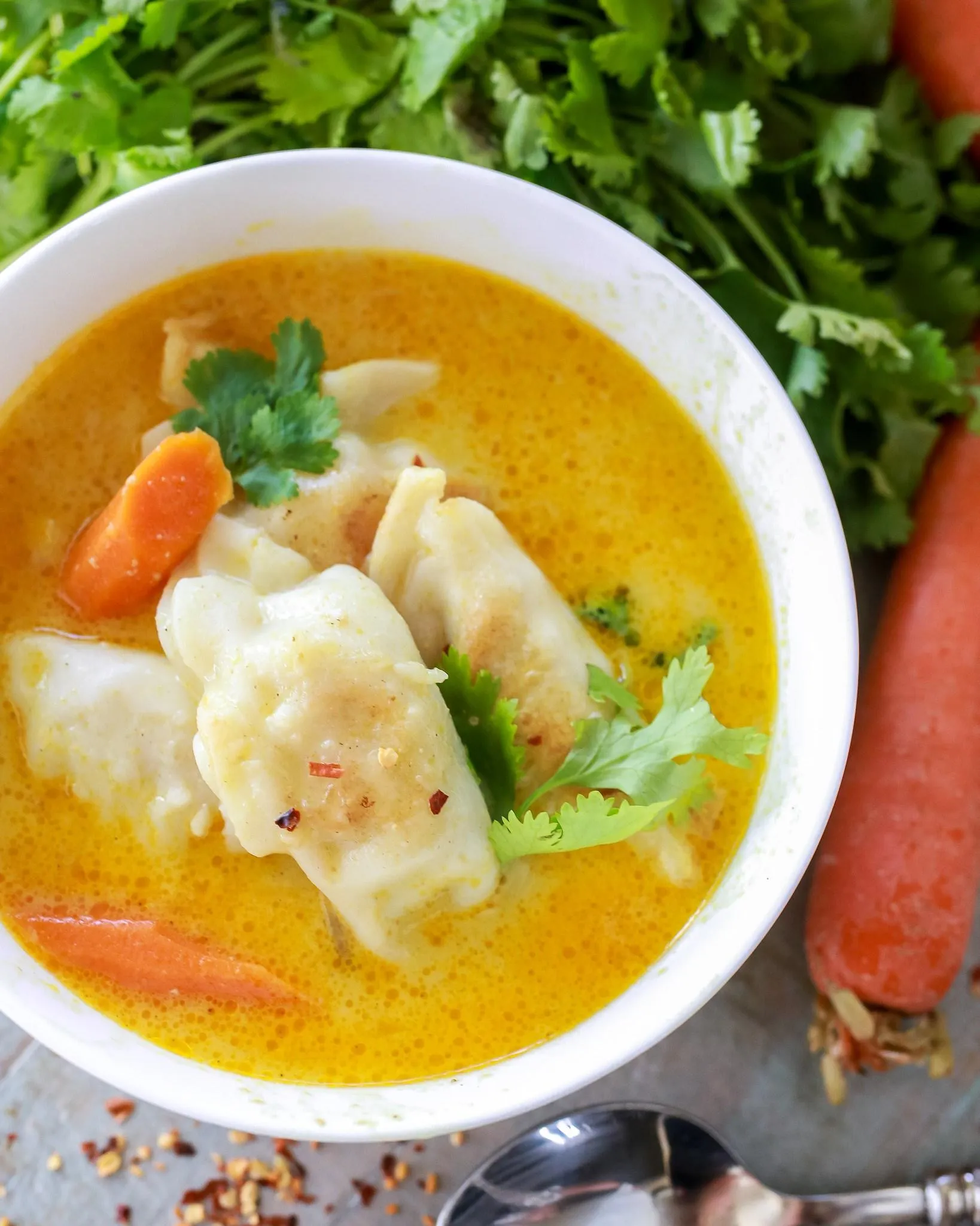 Thai Coconut Dumpling Soup