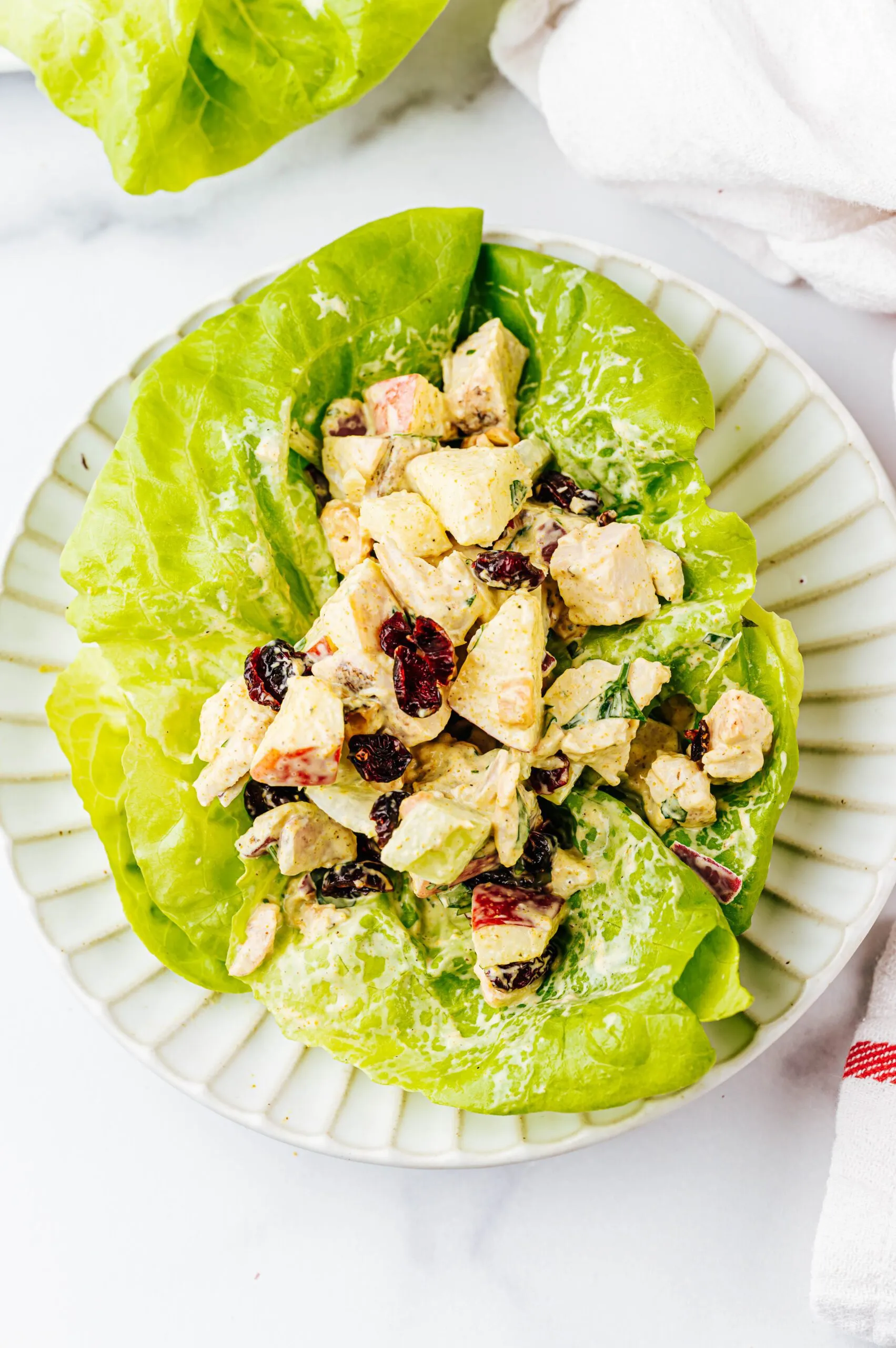 Thai Curry Chicken Salad Lettuce Wraps