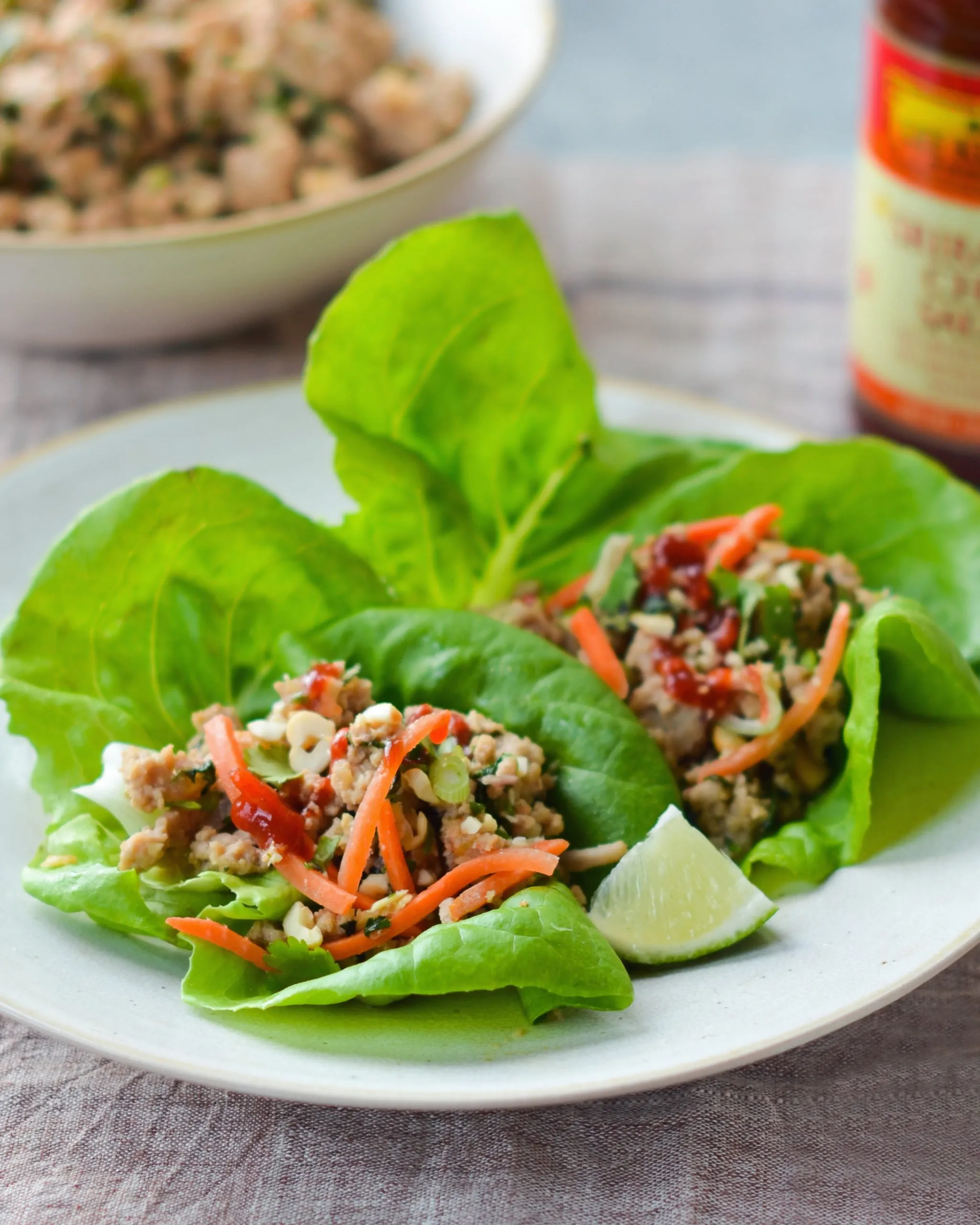 Thai Larb Chicken Lettuce Cups