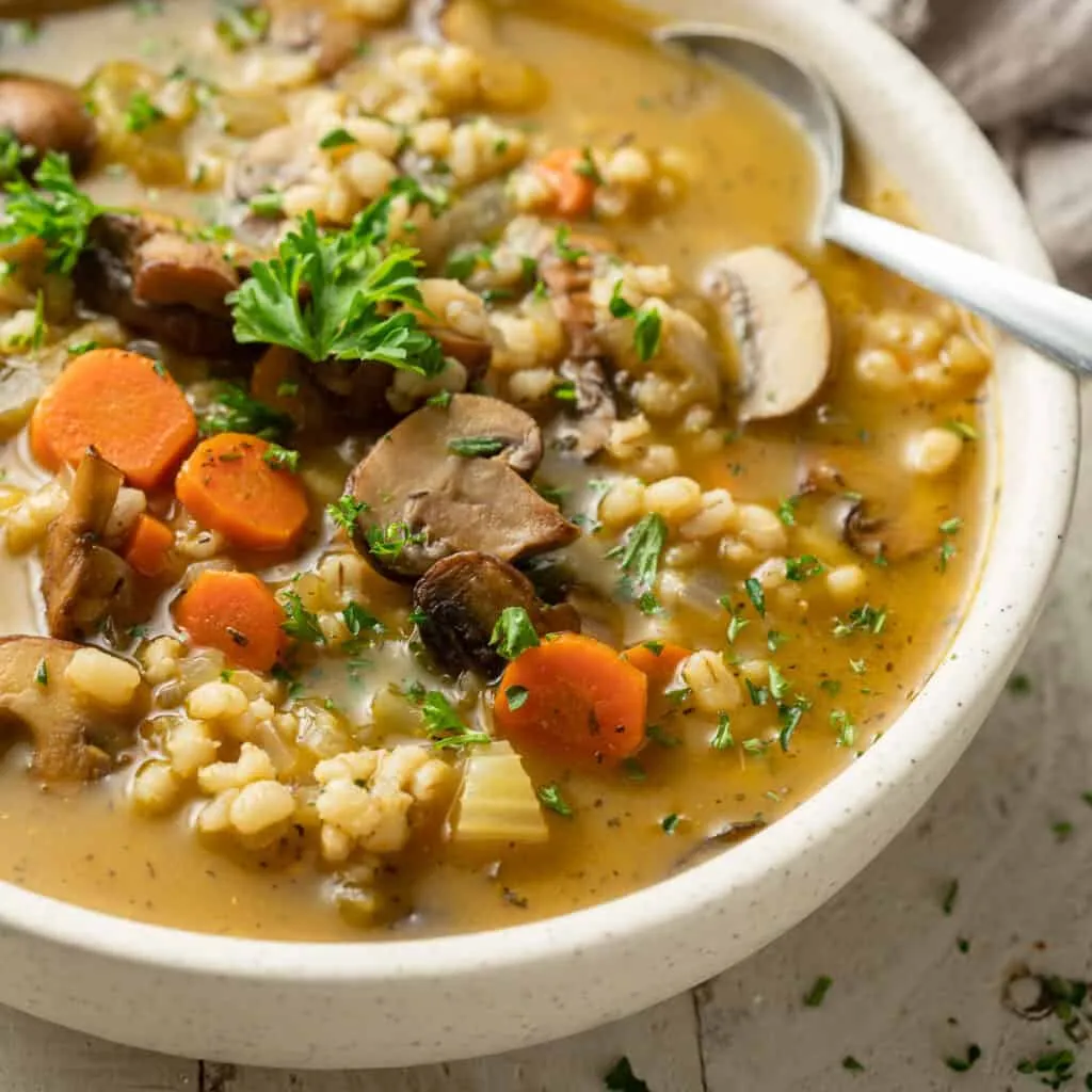 Three Mushroom Barley Soup