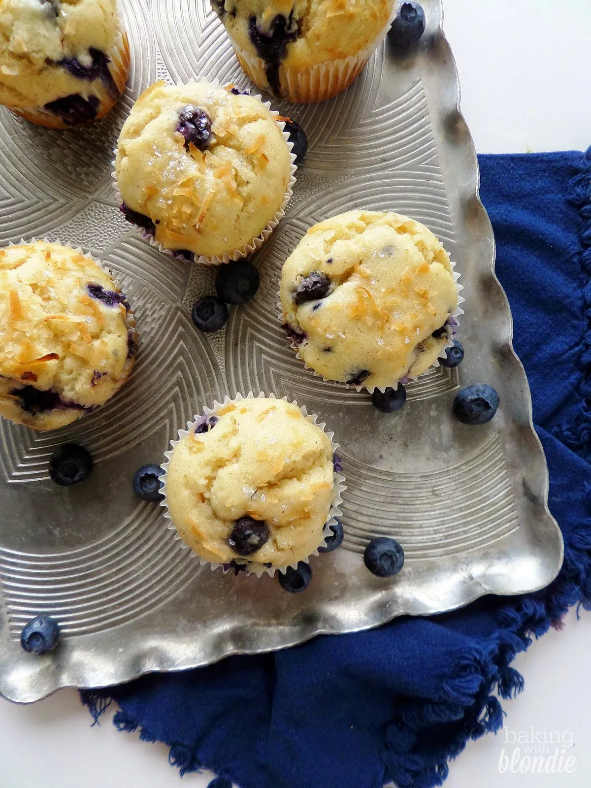 Toasted Coconut and Blueberry Muffins