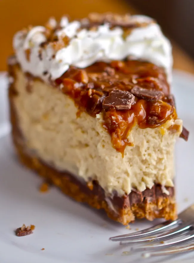 Toffee Crunch Cheesecake Bars