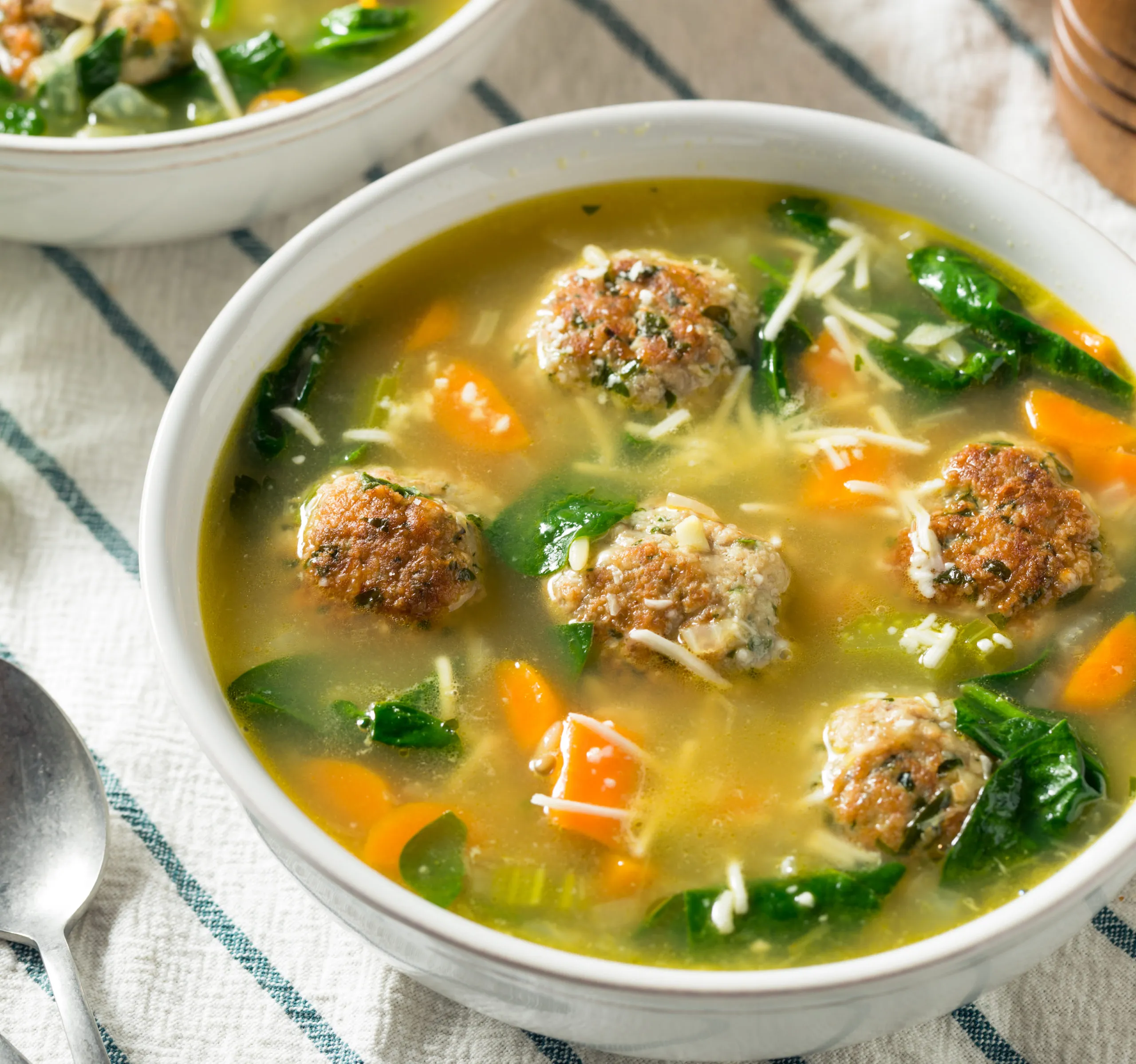 Tomato Leek Soup with Chicken Meatballs