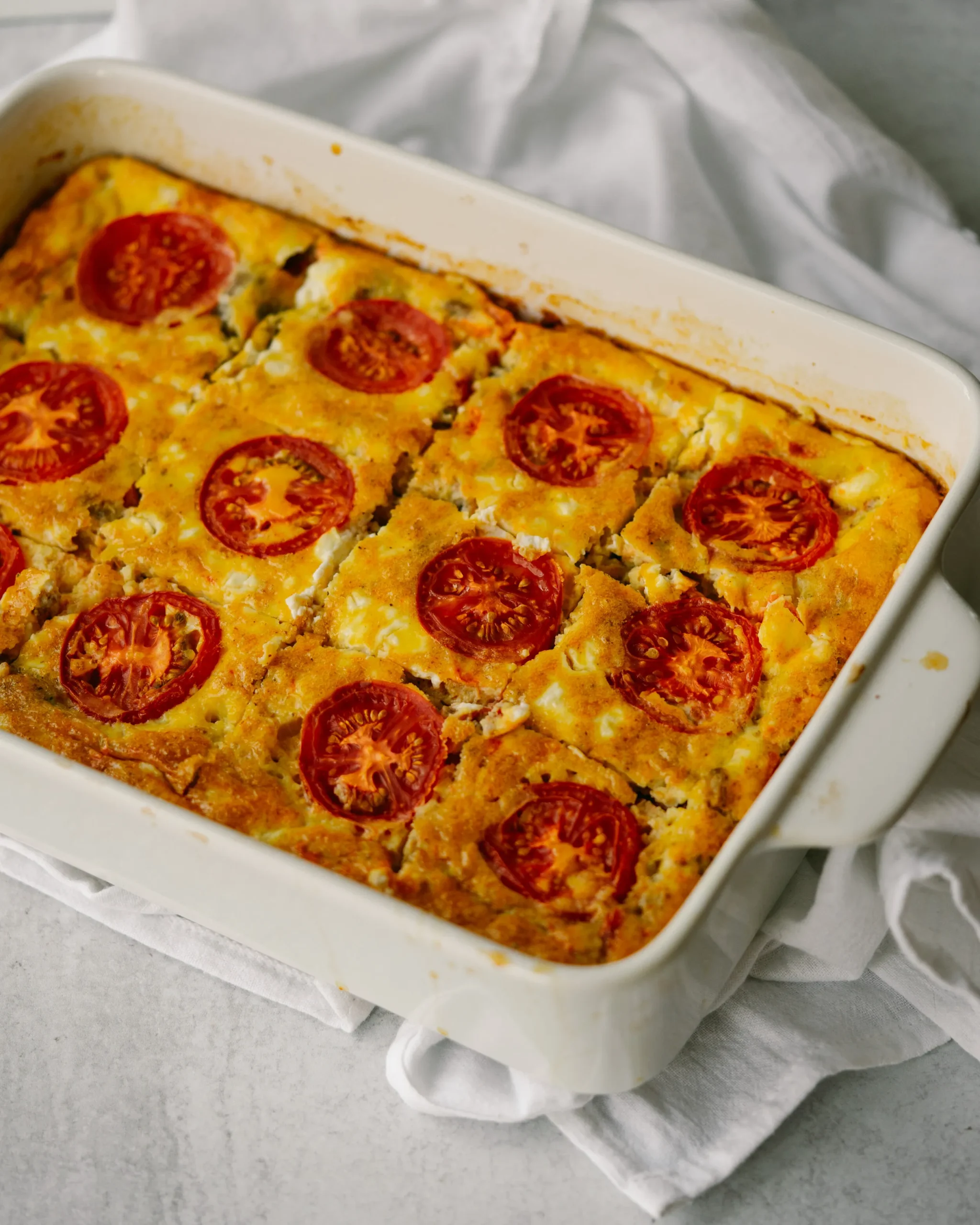 Tomato Parmesan Breakfast Casserole