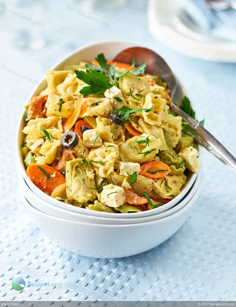 Tortellini with Olive and Artichoke Cream Sauce