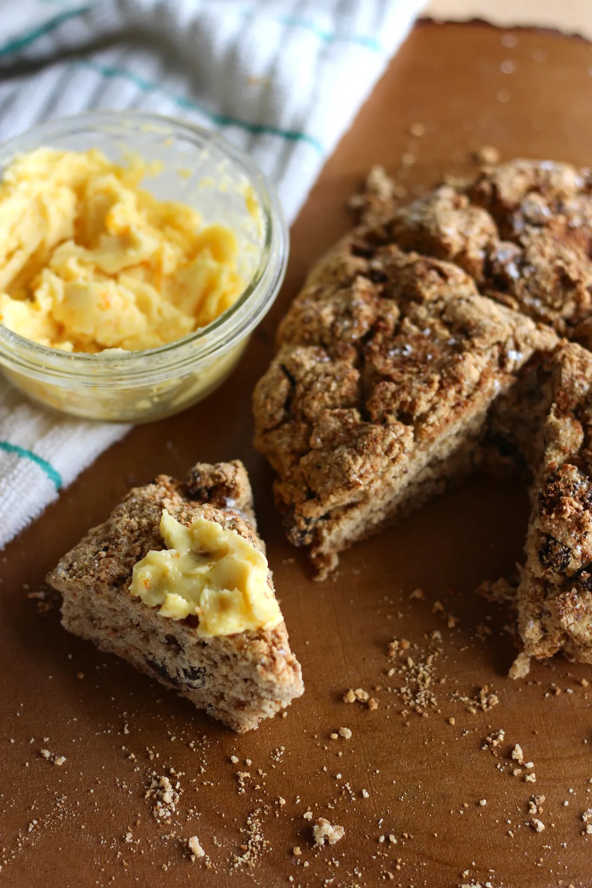 Traditional Irish Soda Bread with Orange Butter