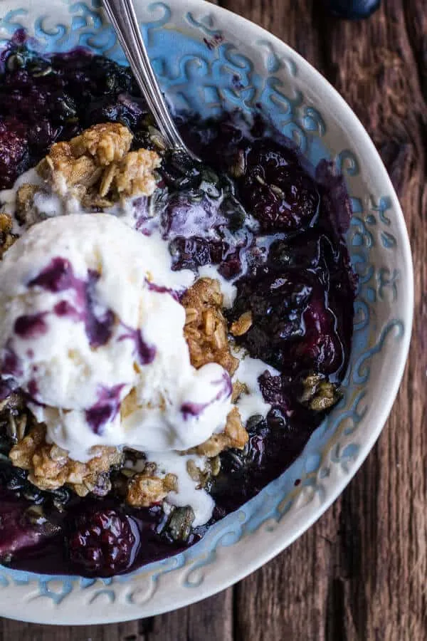 Triple Berry Kahlua Crisp Double Crumble