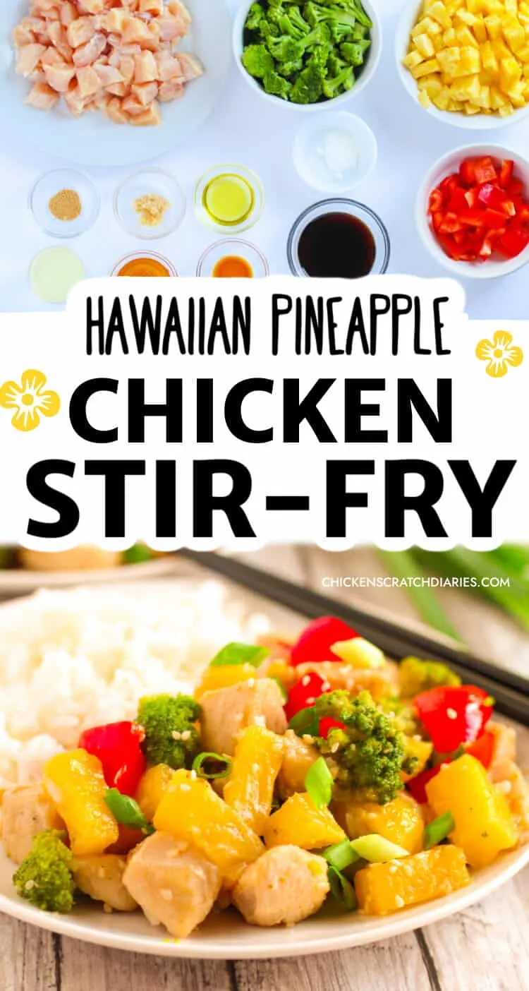 Tropical Tablescape Hawaiian Chicken Stir Fry