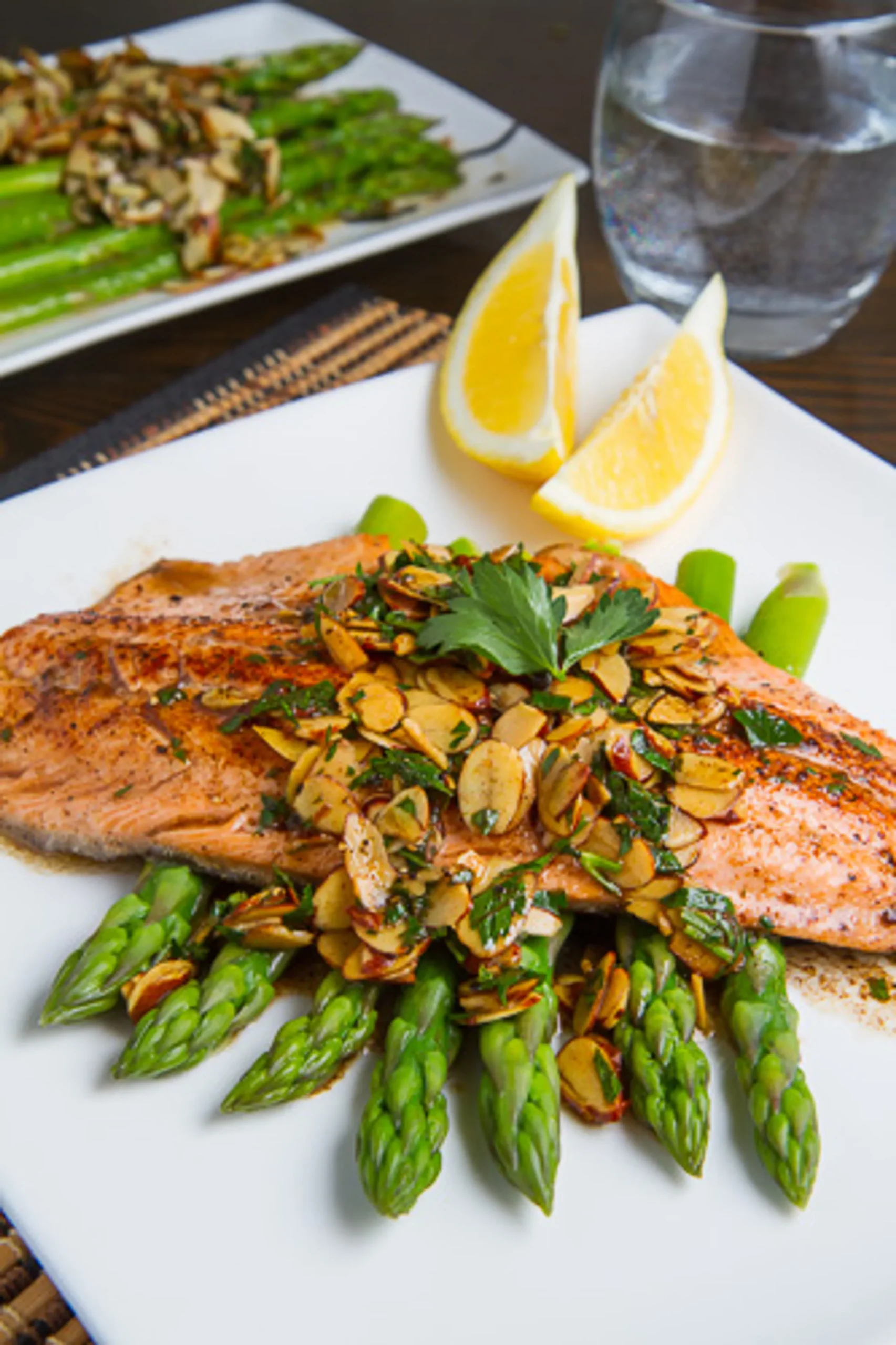 Trout Amandine with Almond and Broccolini Puree