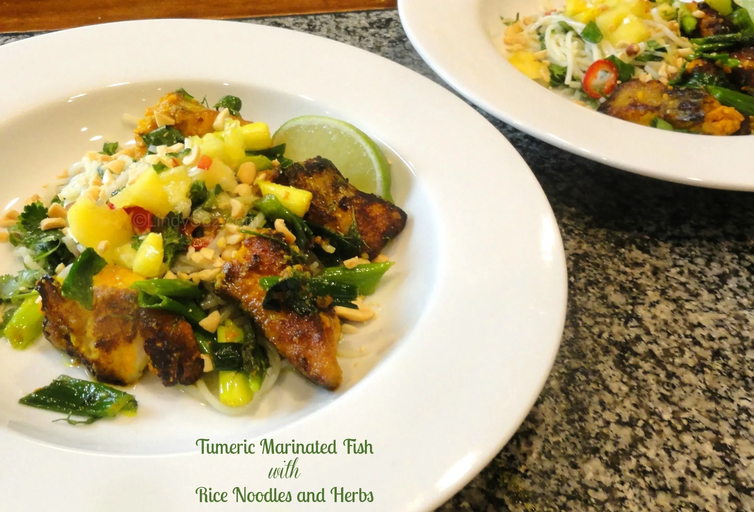 Tumeric Fish with Rice Noodles