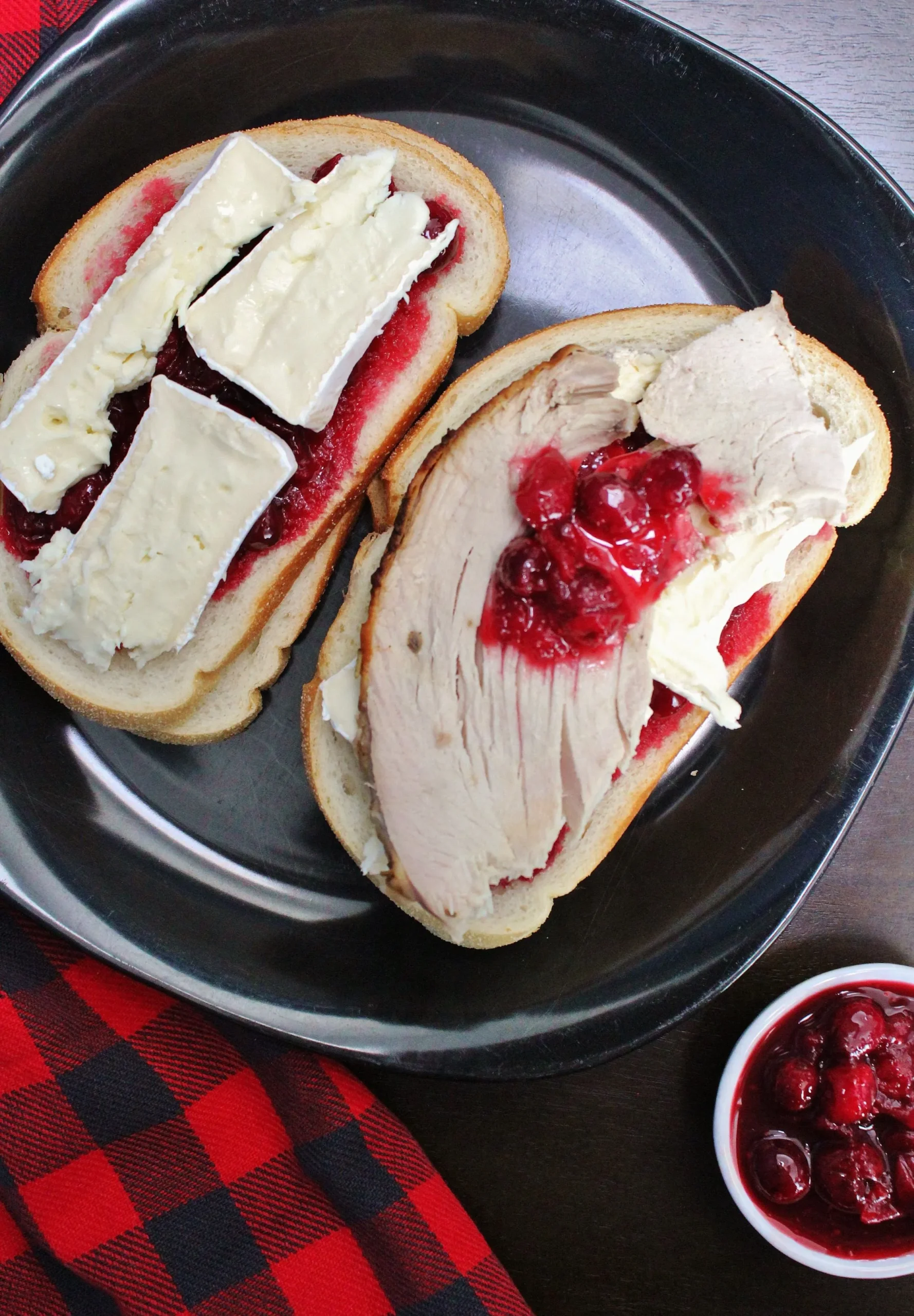 Turkey Cranberry Brie Grilled Cheese Sandwich