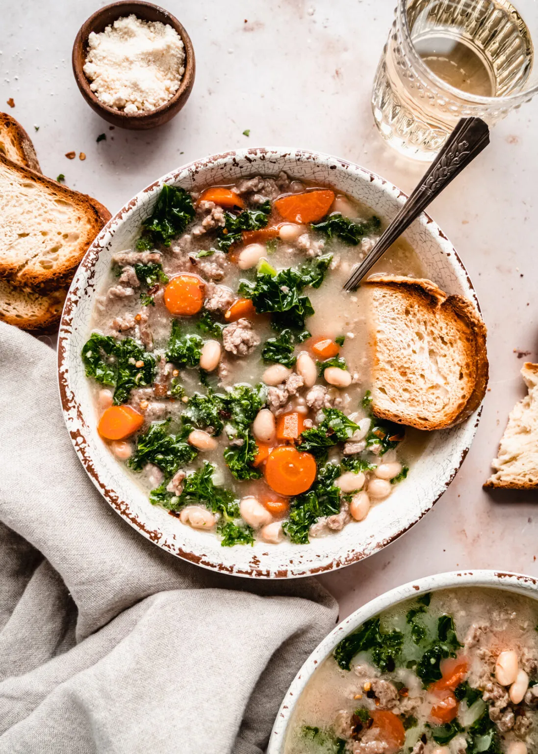Turkey Sausage Kale Pumpkin Soup