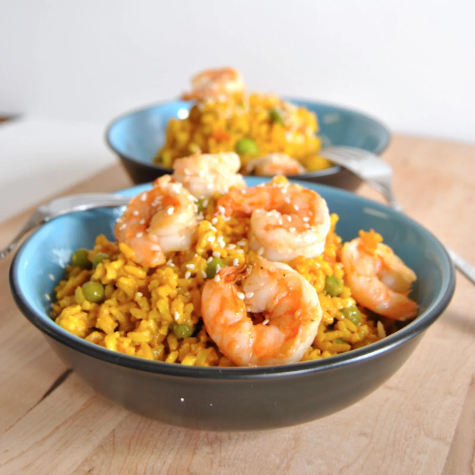 Turmeric Rice with Shrimp