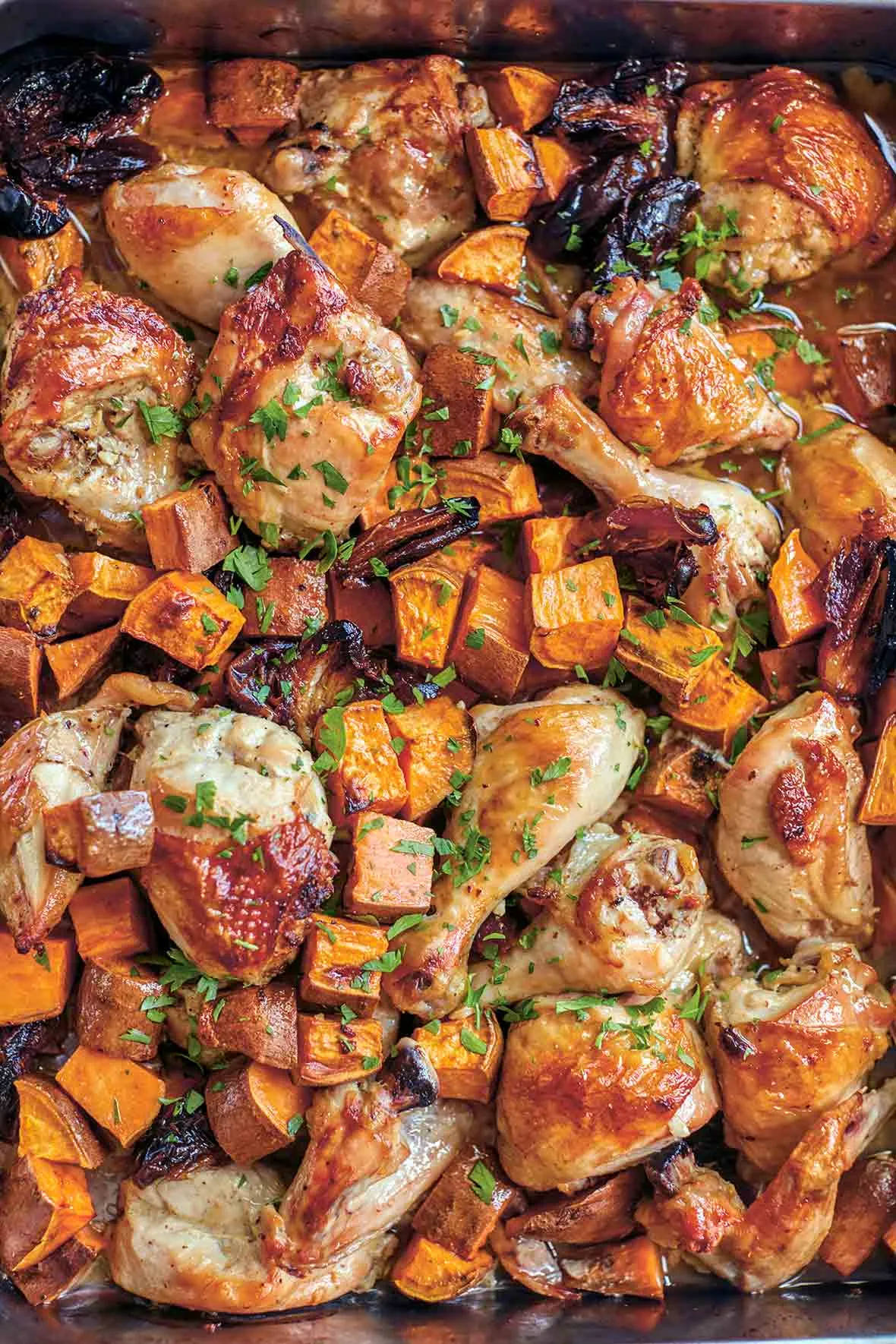 Turmeric Roasted Chicken and Sweet Potatoes