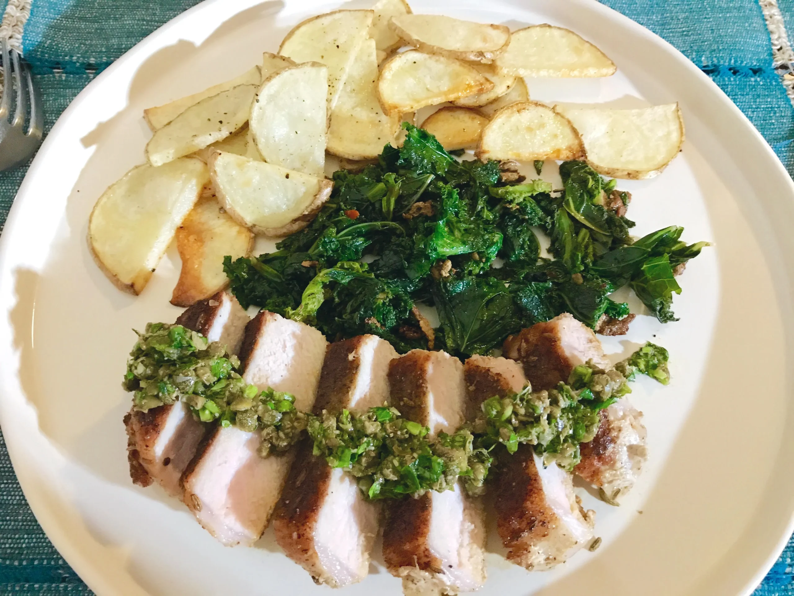 Tuscan Brined Pork Chops with Salsa Verde