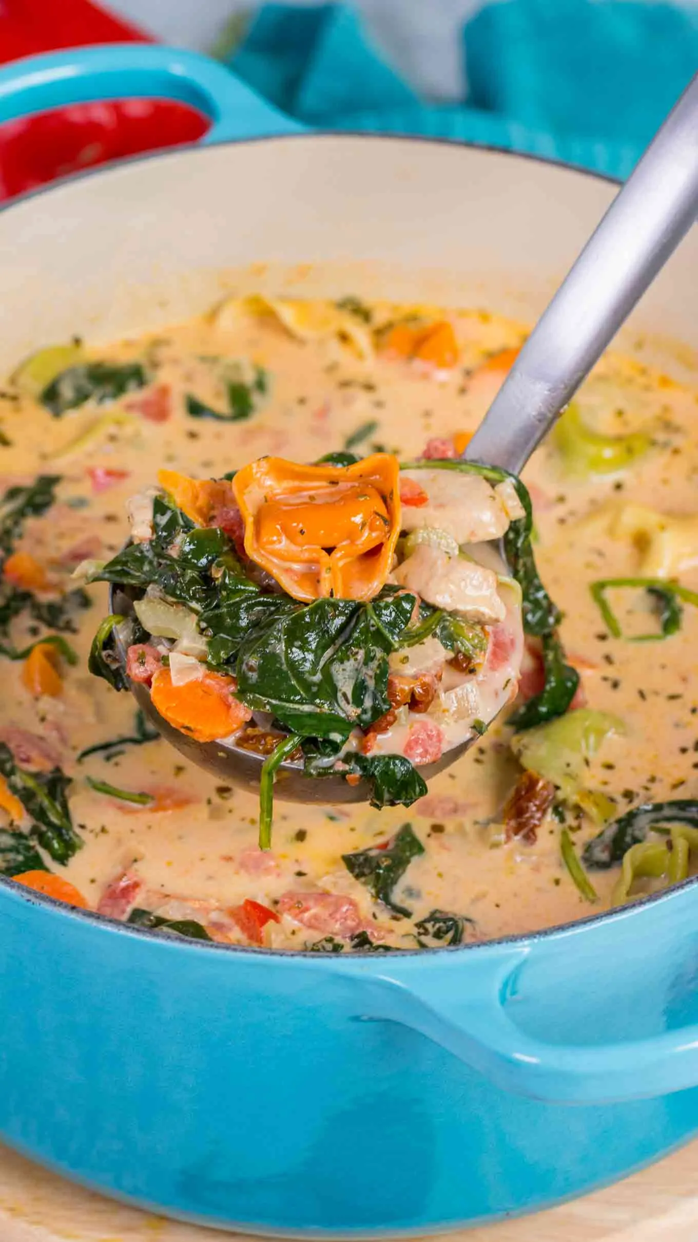 Tuscan Soup with Tortellini One Pot Meal