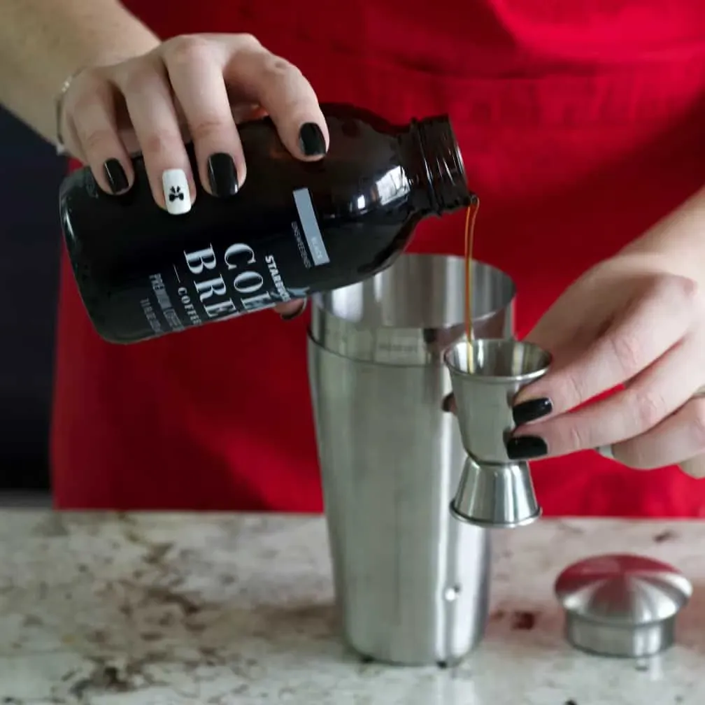 Twisted Black Russian Drink with Vanilla Vodka and Cold Brew