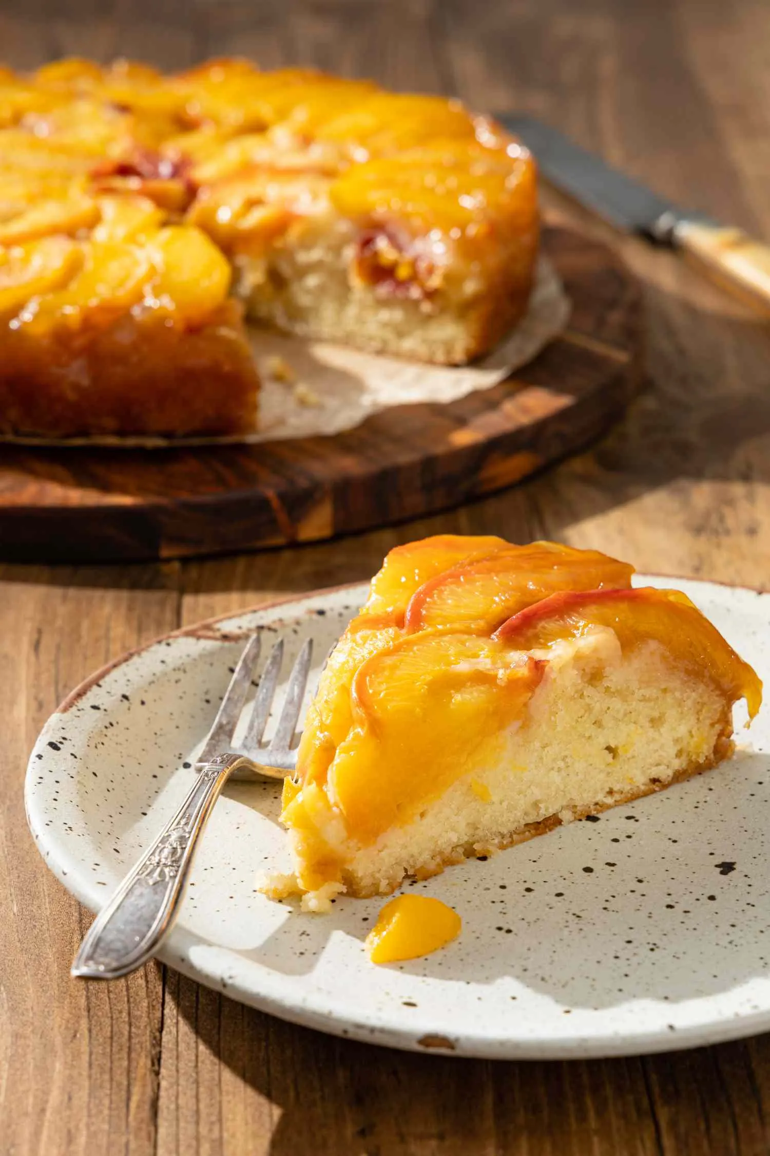 Upside Down Peach Cake