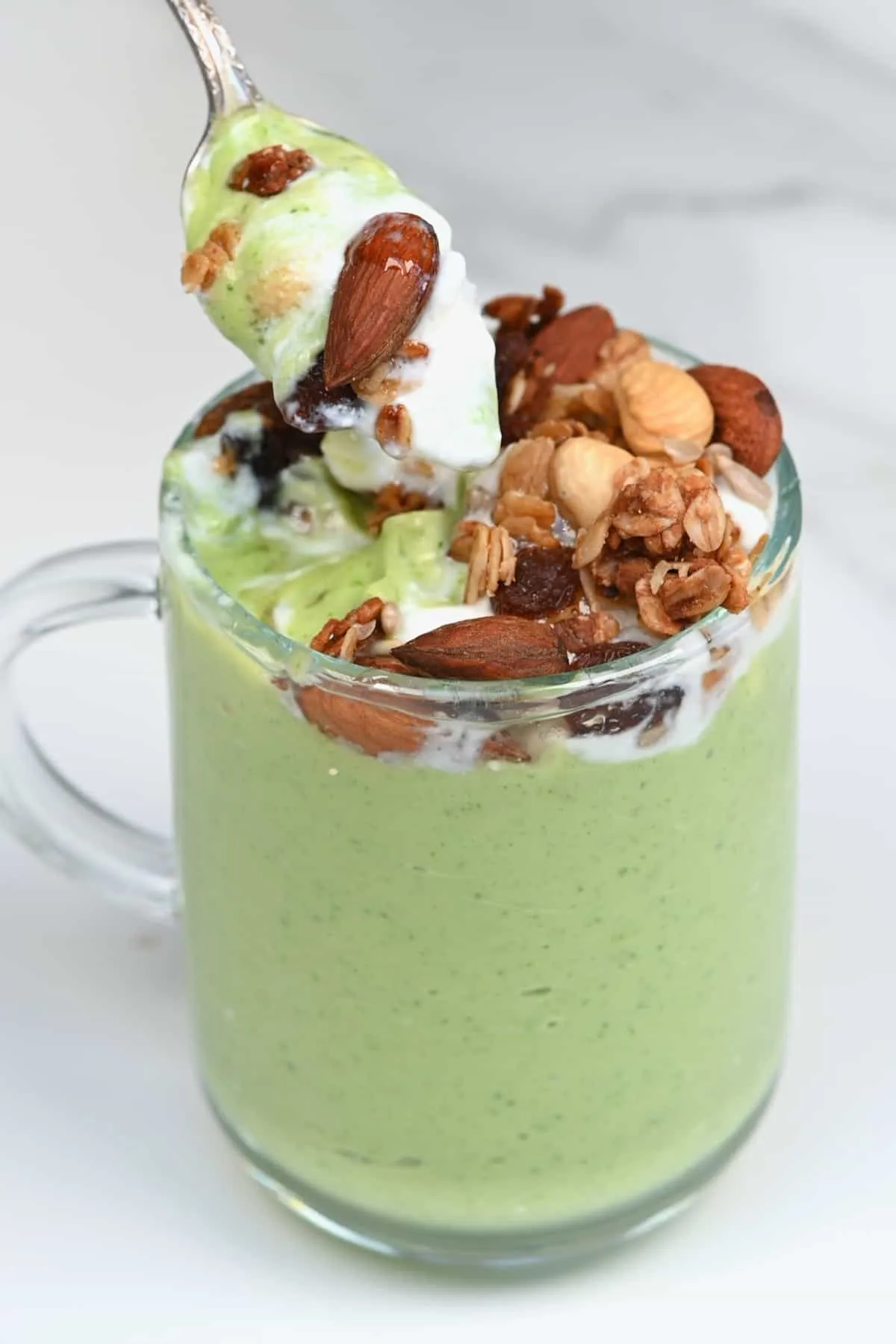 Vanilla Avocado Banana Smoothie in a Bowl