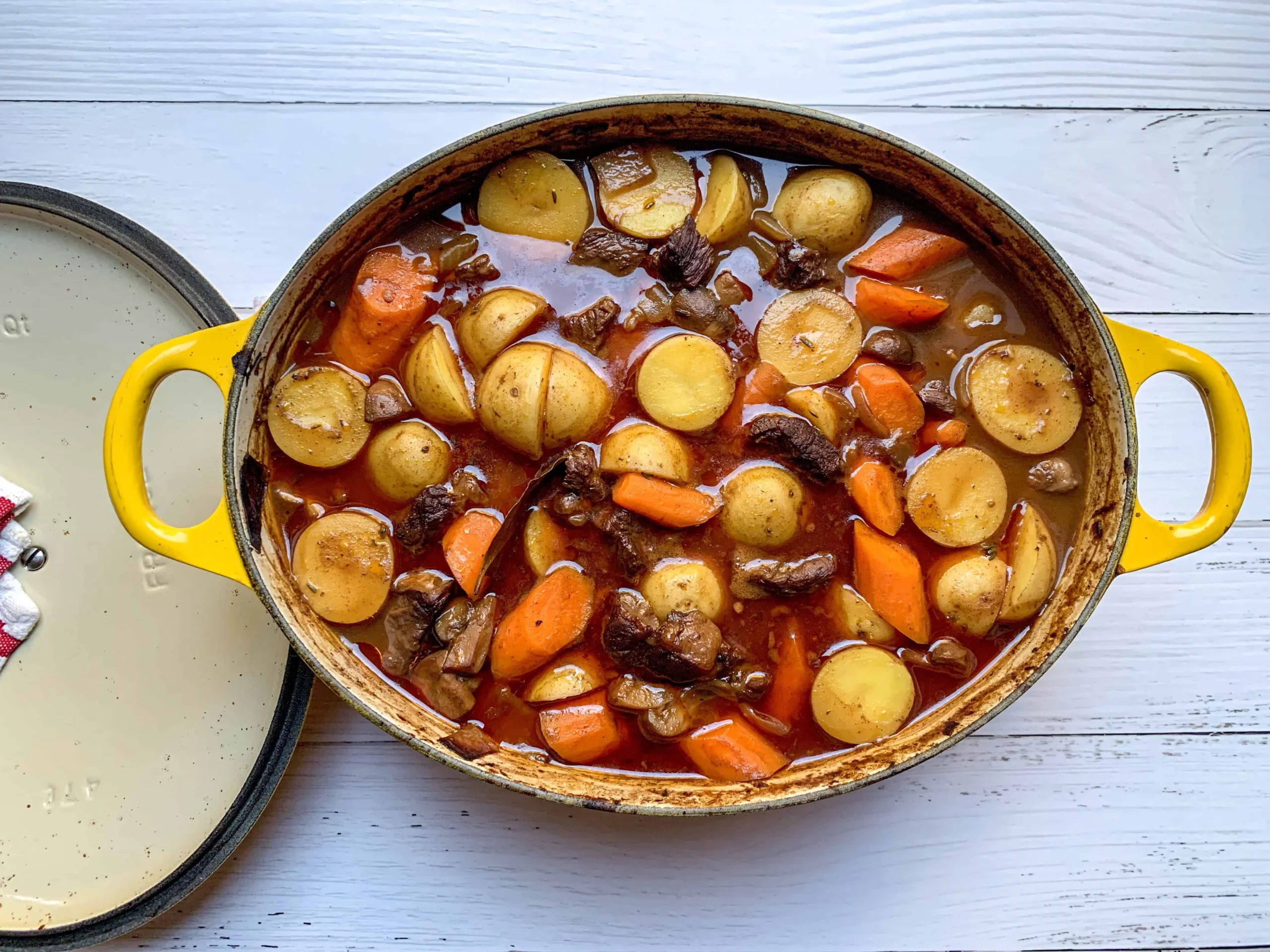 Veal Stew with Oranges, Carrots, and Mushrooms