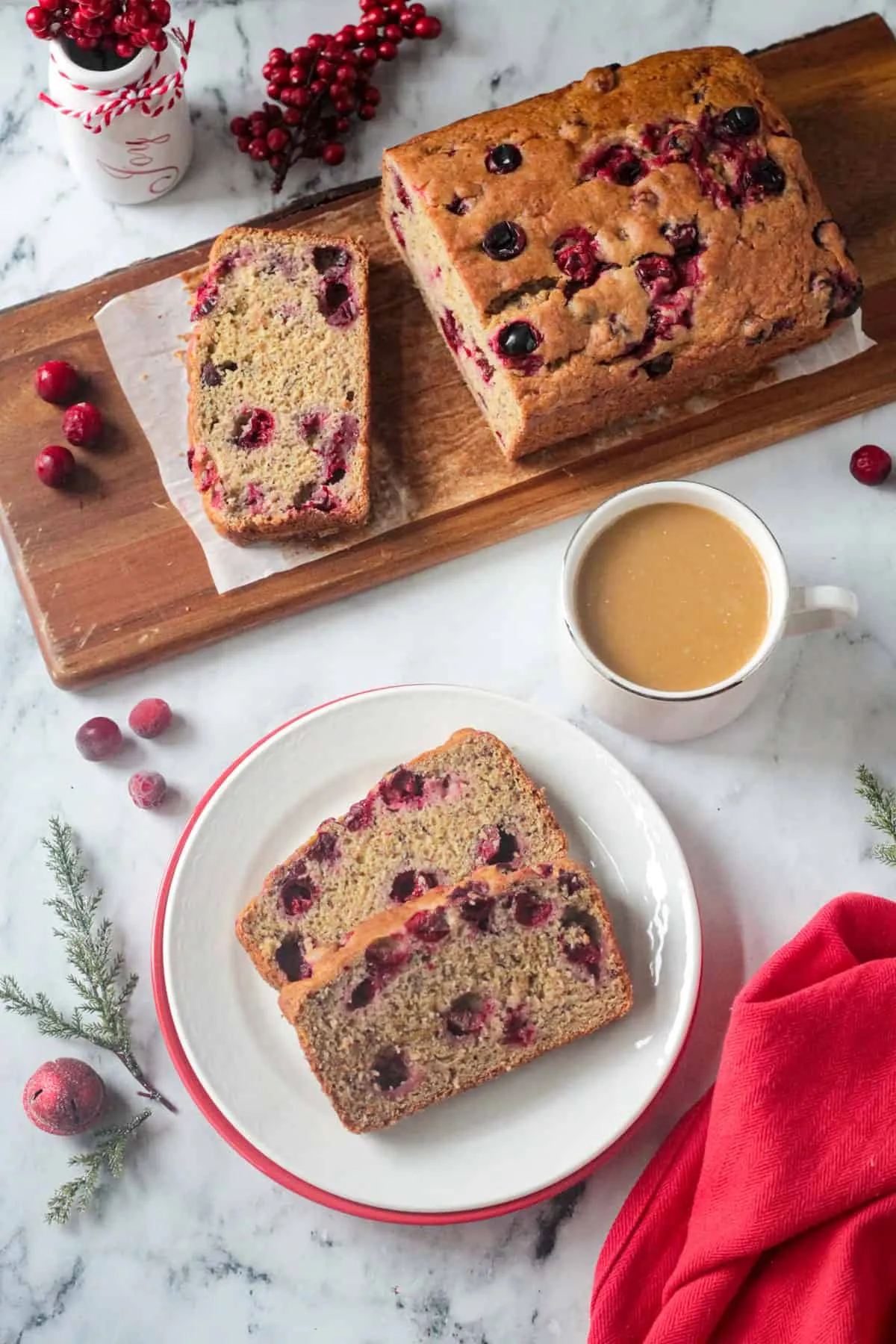Vegan Banana Cranberry Bread