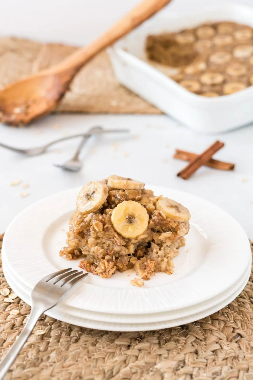 Vegan Bananas Foster Baked Oatmeal
