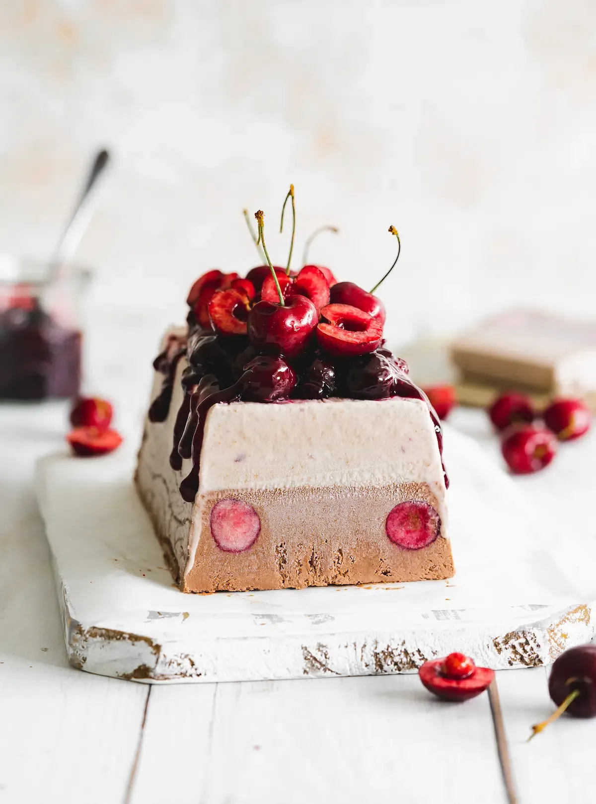 Vegan Black Forest Ice Cream Cake