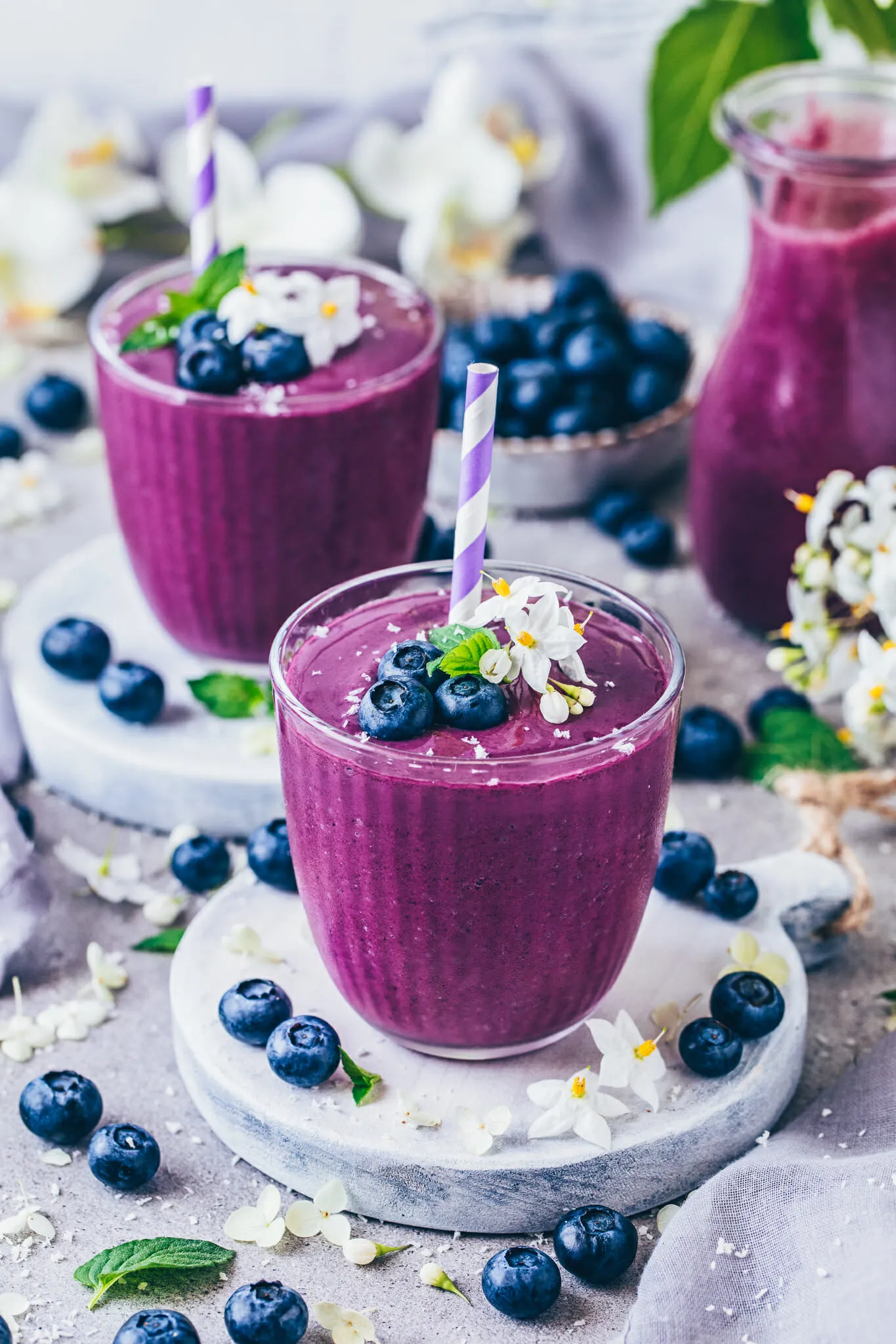 Vegan Blueberry Cucumber Smoothie