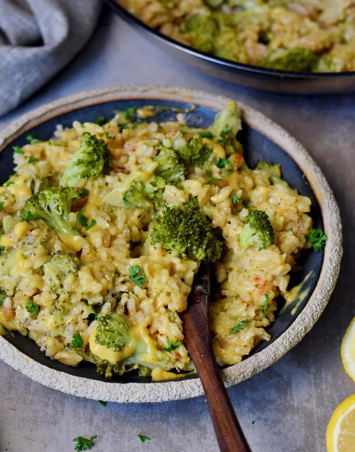 Vegan Broccoli Cheese Risotto