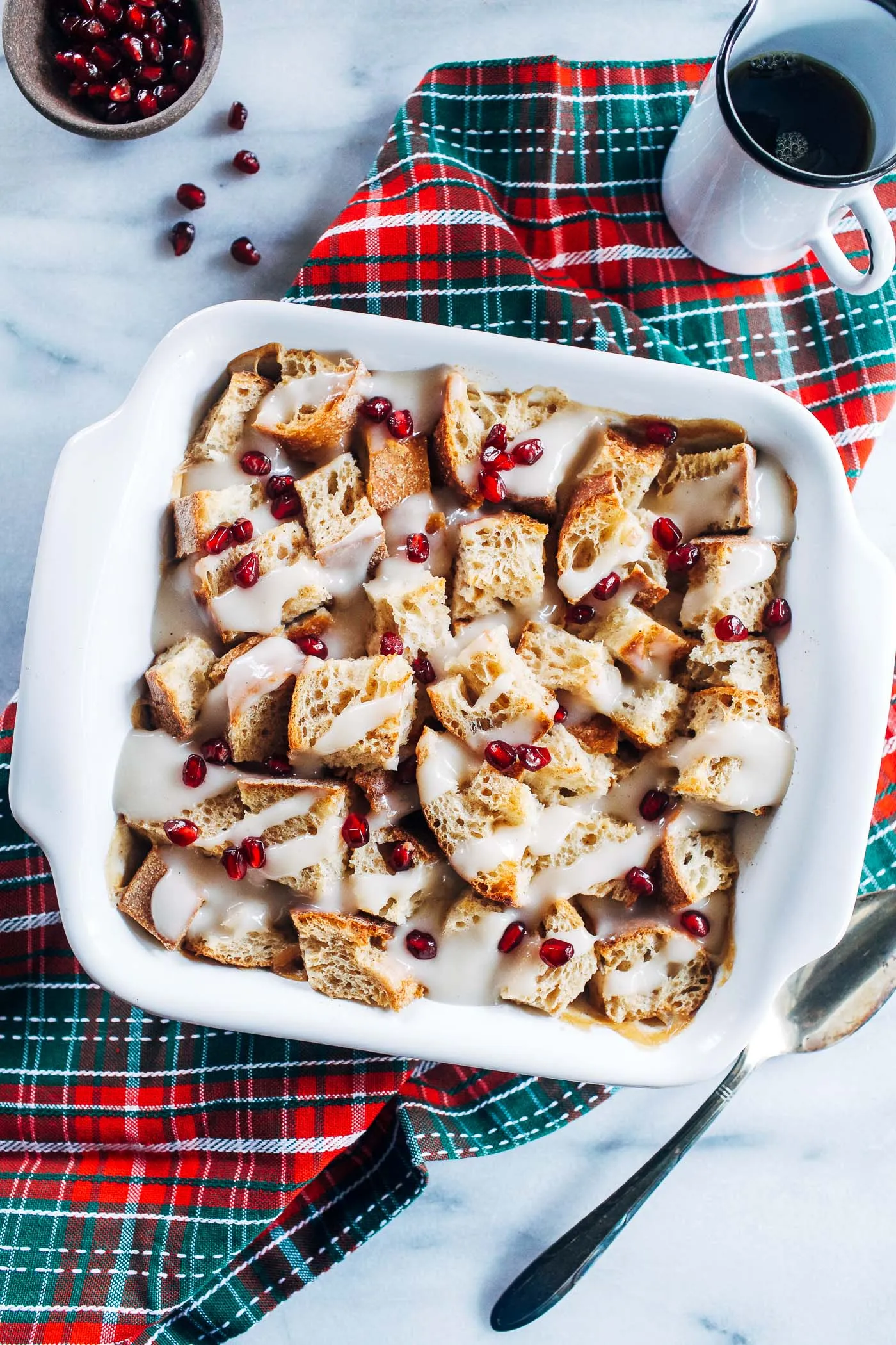 Vegan Eggnog French Toast Casserole