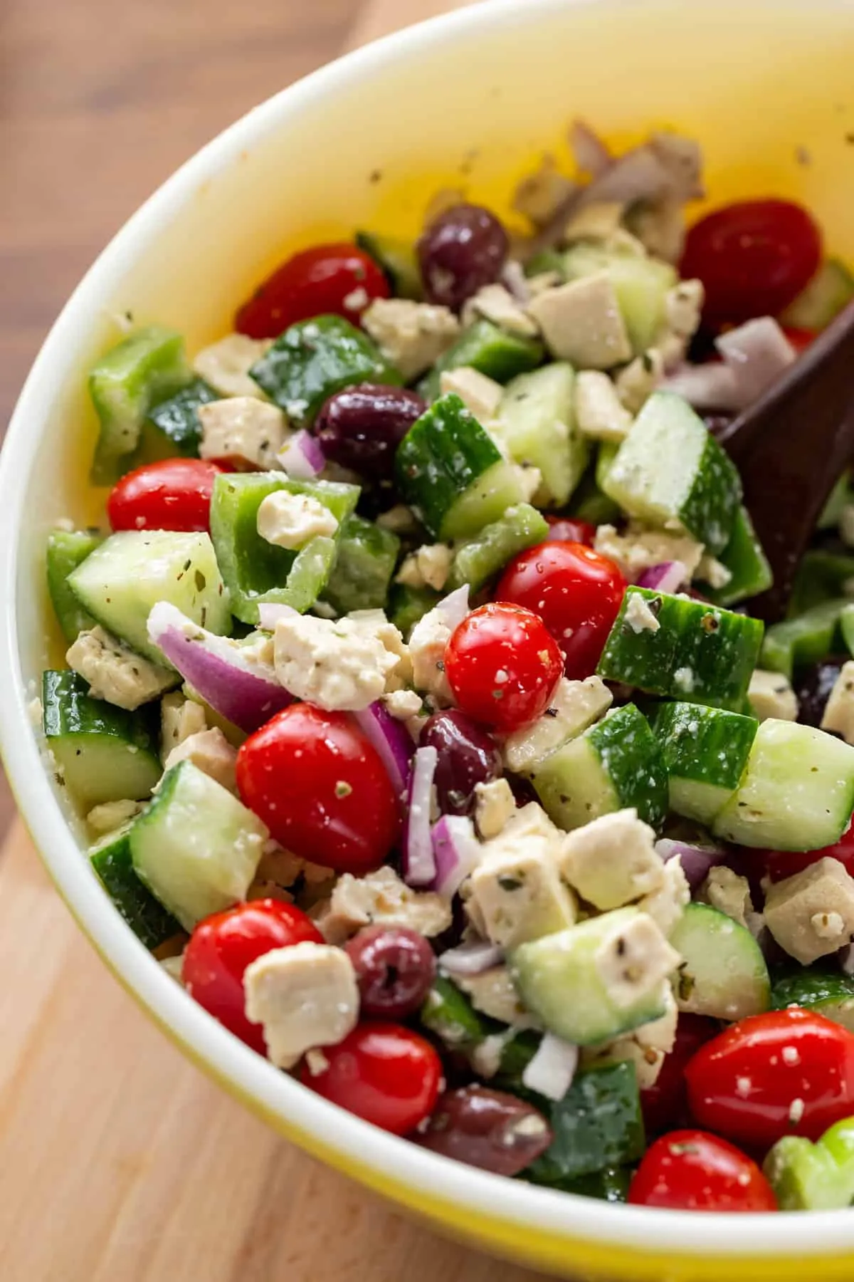 Vegan Greek Salad with Tofu Feta
