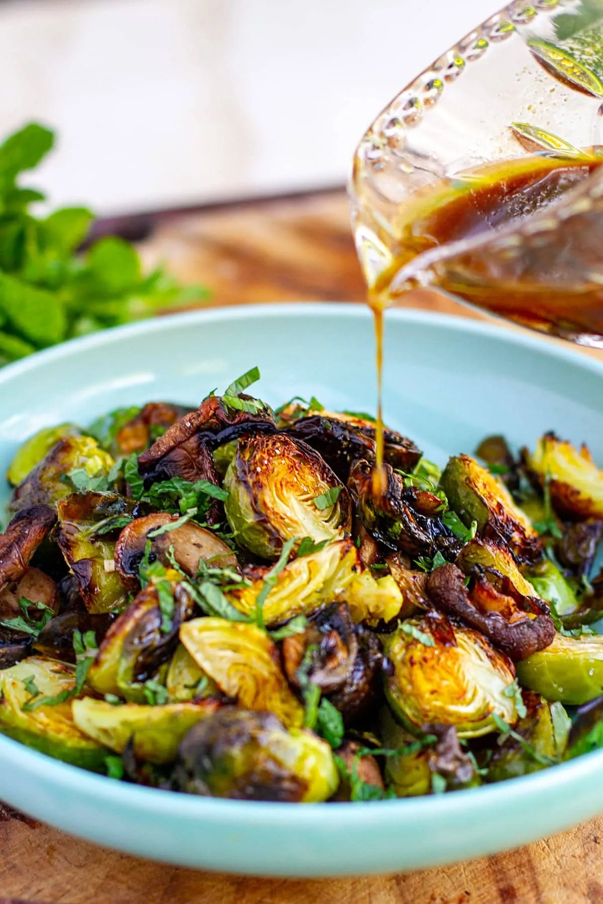 Vegan Honee Balsamic Roasted Brussels Sprouts