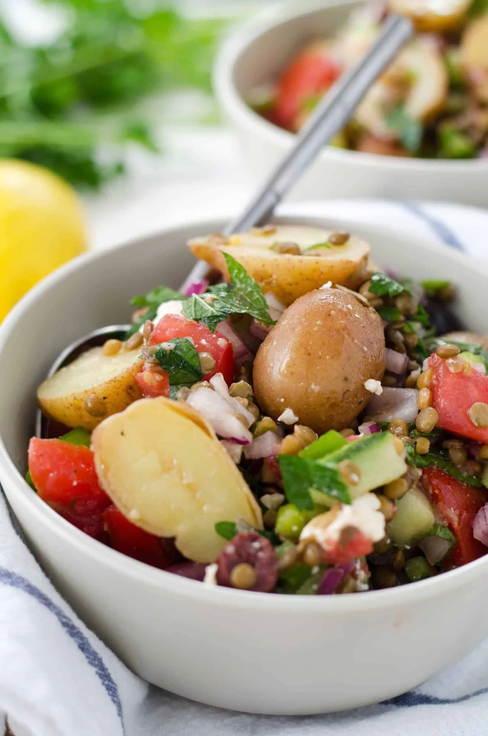 Vegan Lentil and Potato Salad