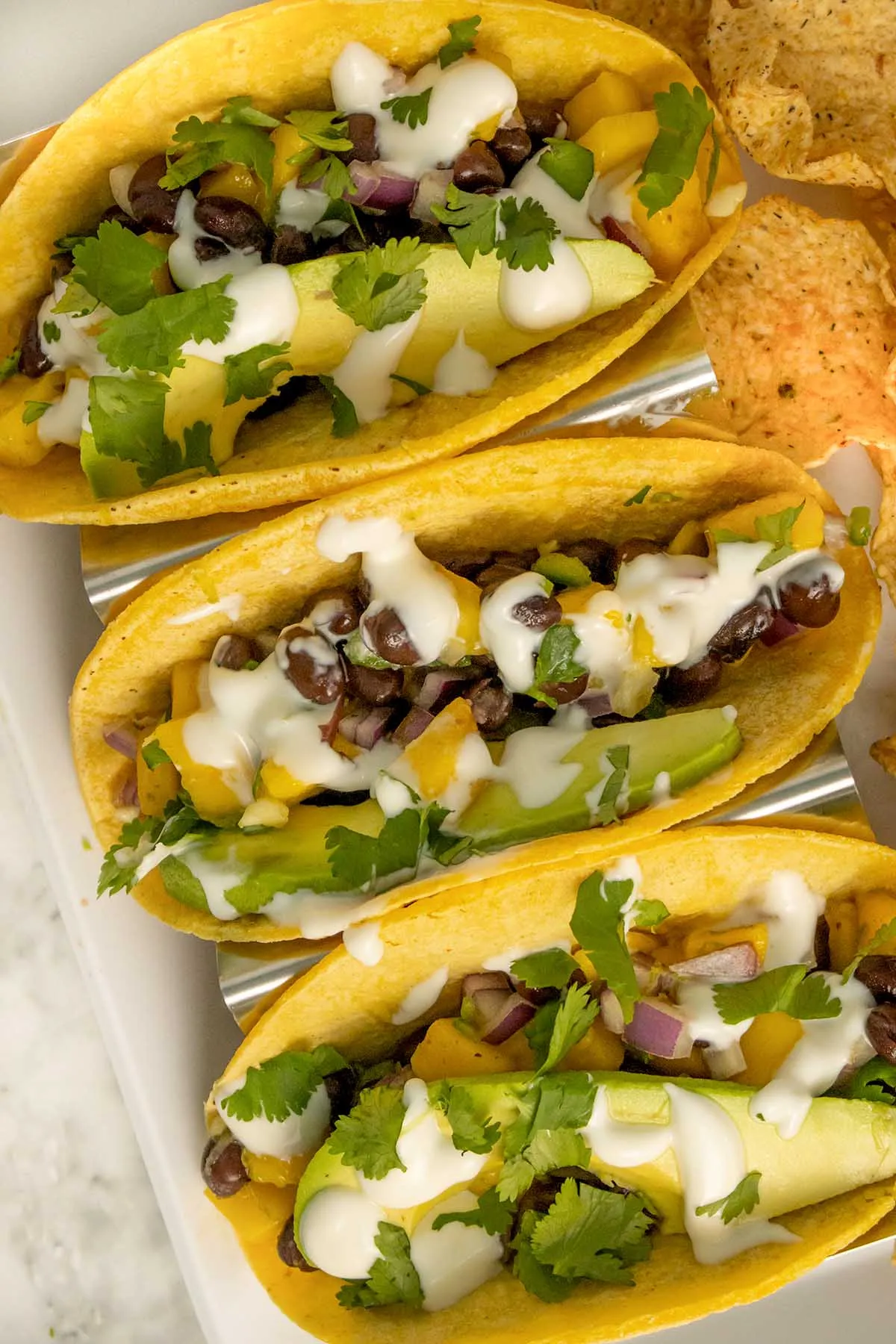 Vegan Mango Tacos with Black Beans