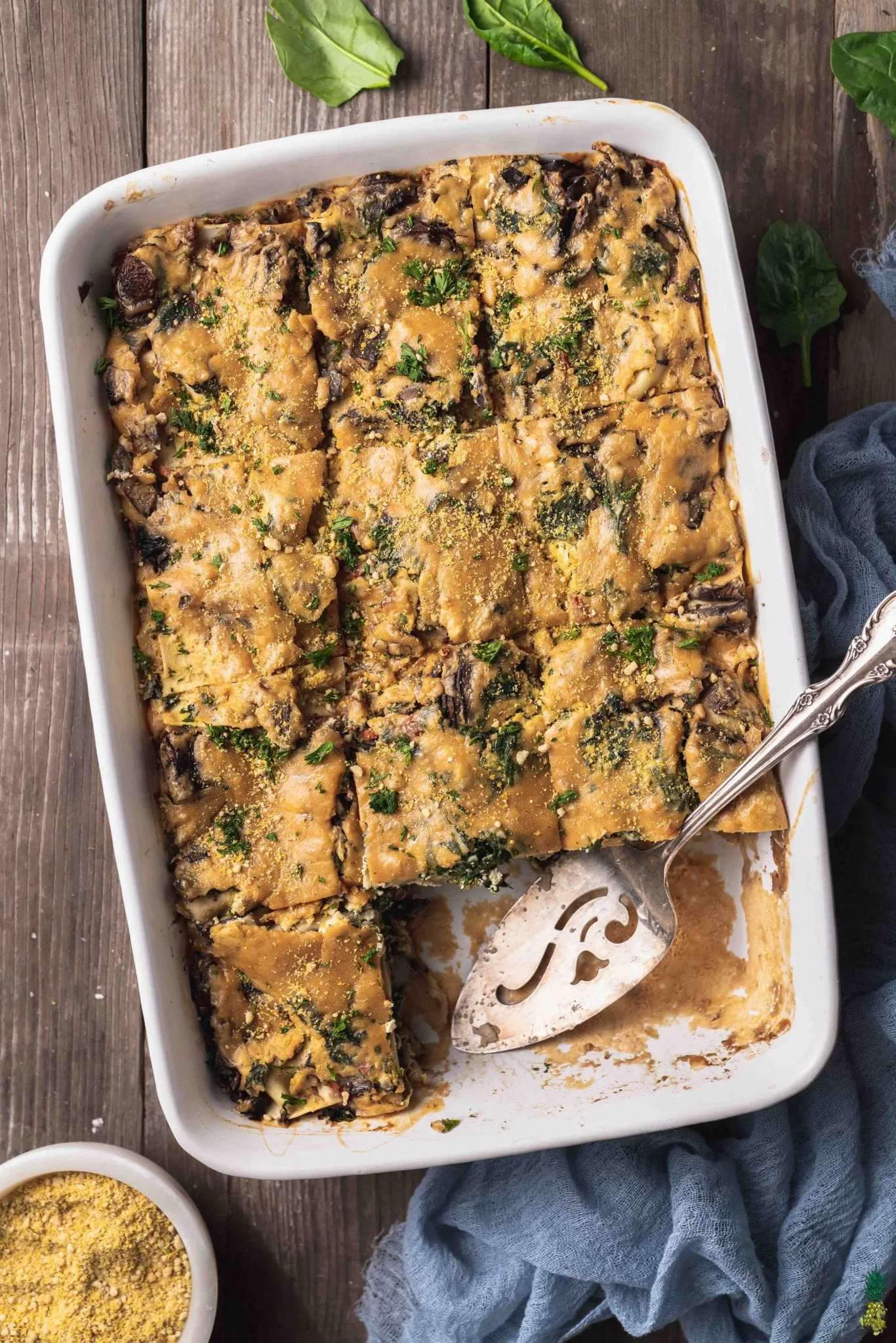 Vegan Mushroom White Lasagna Soup
