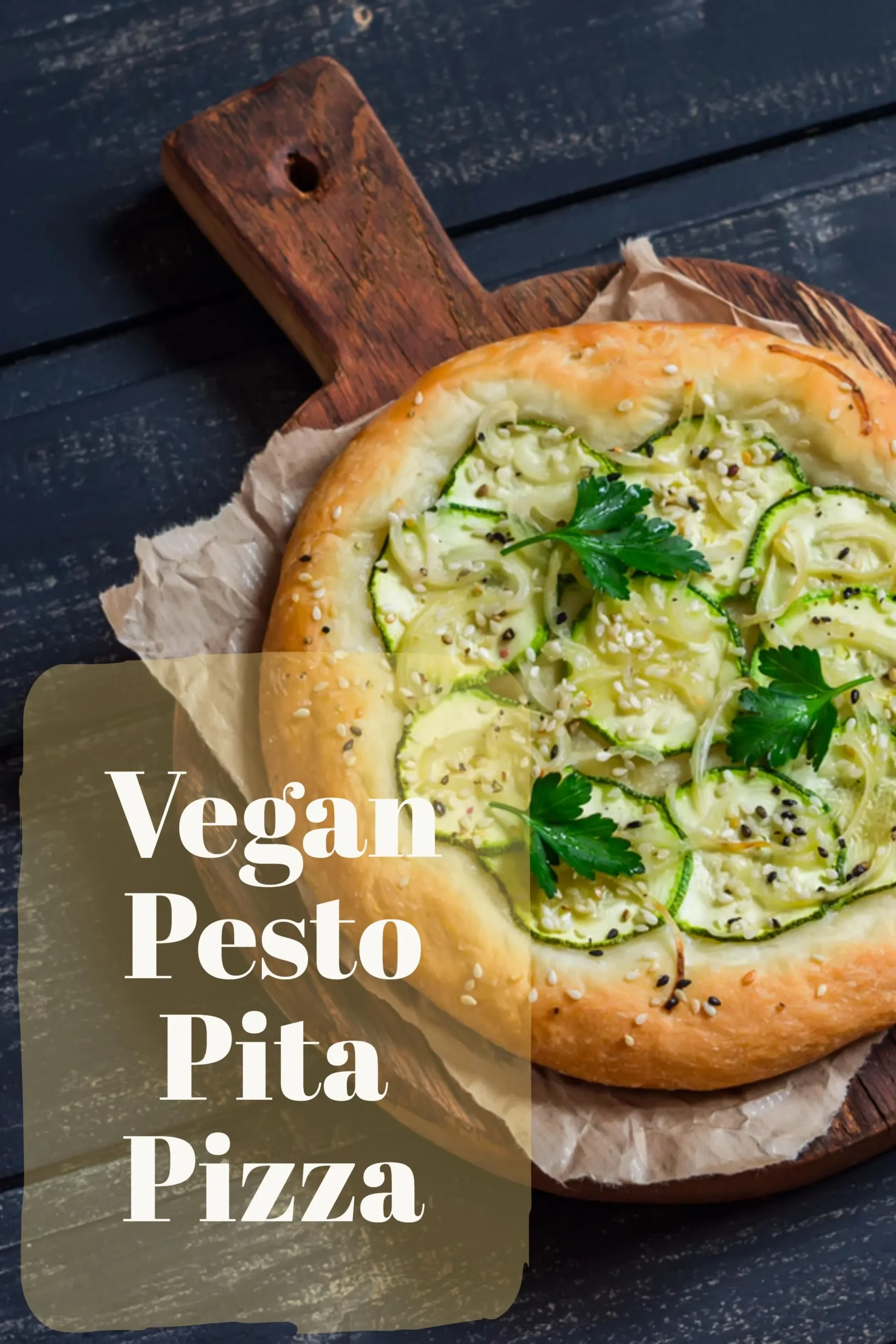 Vegan Pita Pizza with Pesto